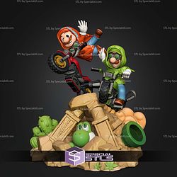 Super Mario Galaxy Movie Diorama 197mm STL Files 3D Model