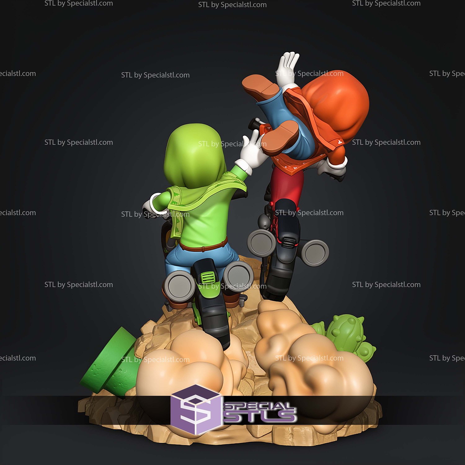 Super Mario Galaxy Movie Diorama 197mm STL Files 3D Model — view 3