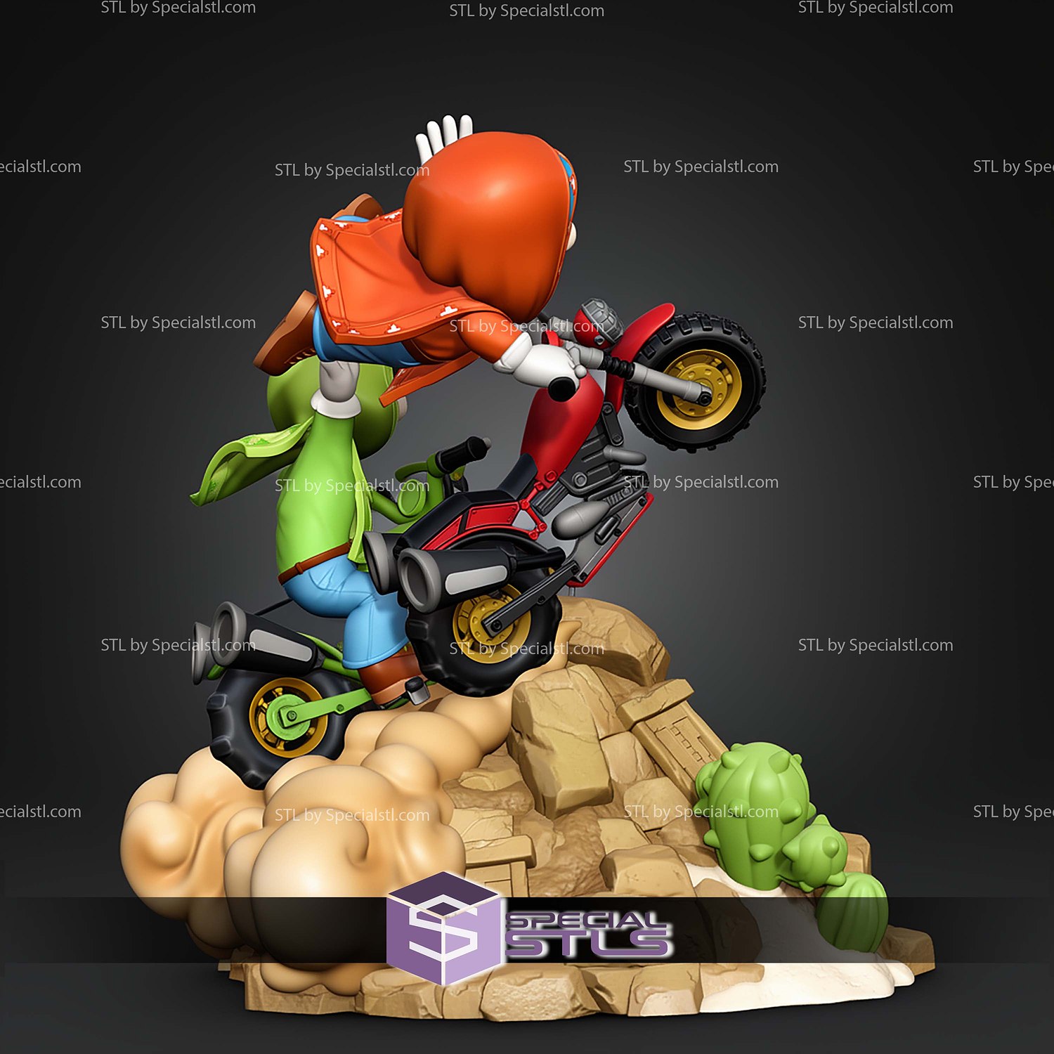Super Mario Galaxy Movie Diorama 197mm STL Files 3D Model — view 4