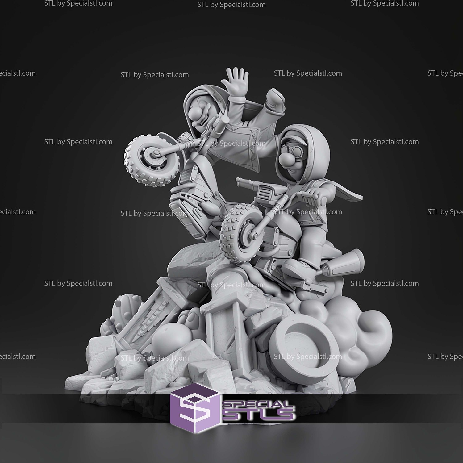 Super Mario Galaxy Movie Diorama 197mm STL Files 3D Model — view 7
