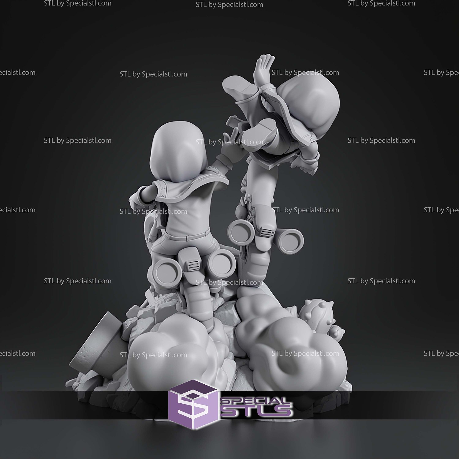 Super Mario Galaxy Movie Diorama 197mm STL Files 3D Model — view 8