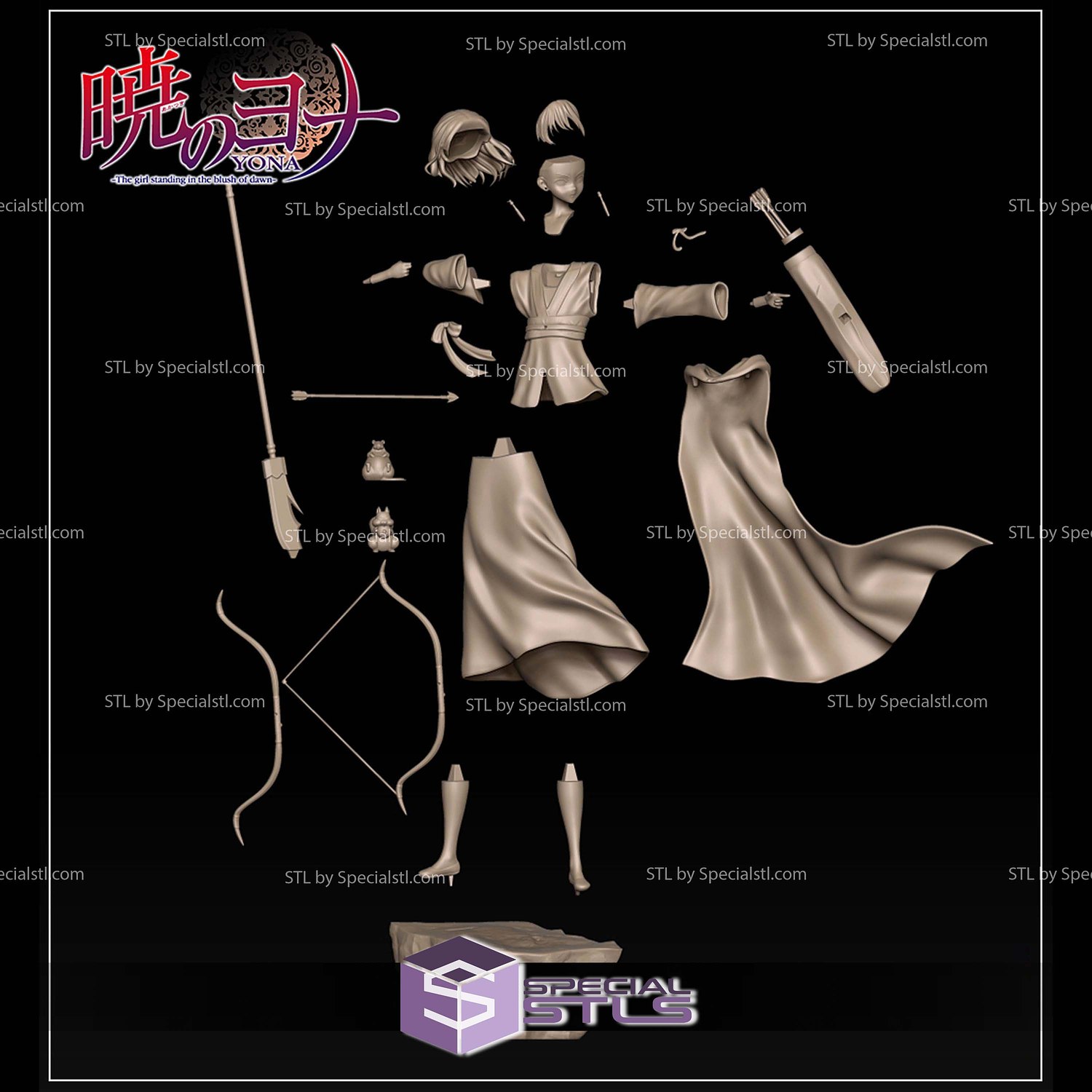 Yona of the Dawn 3D Printer Files STL Model — view 6