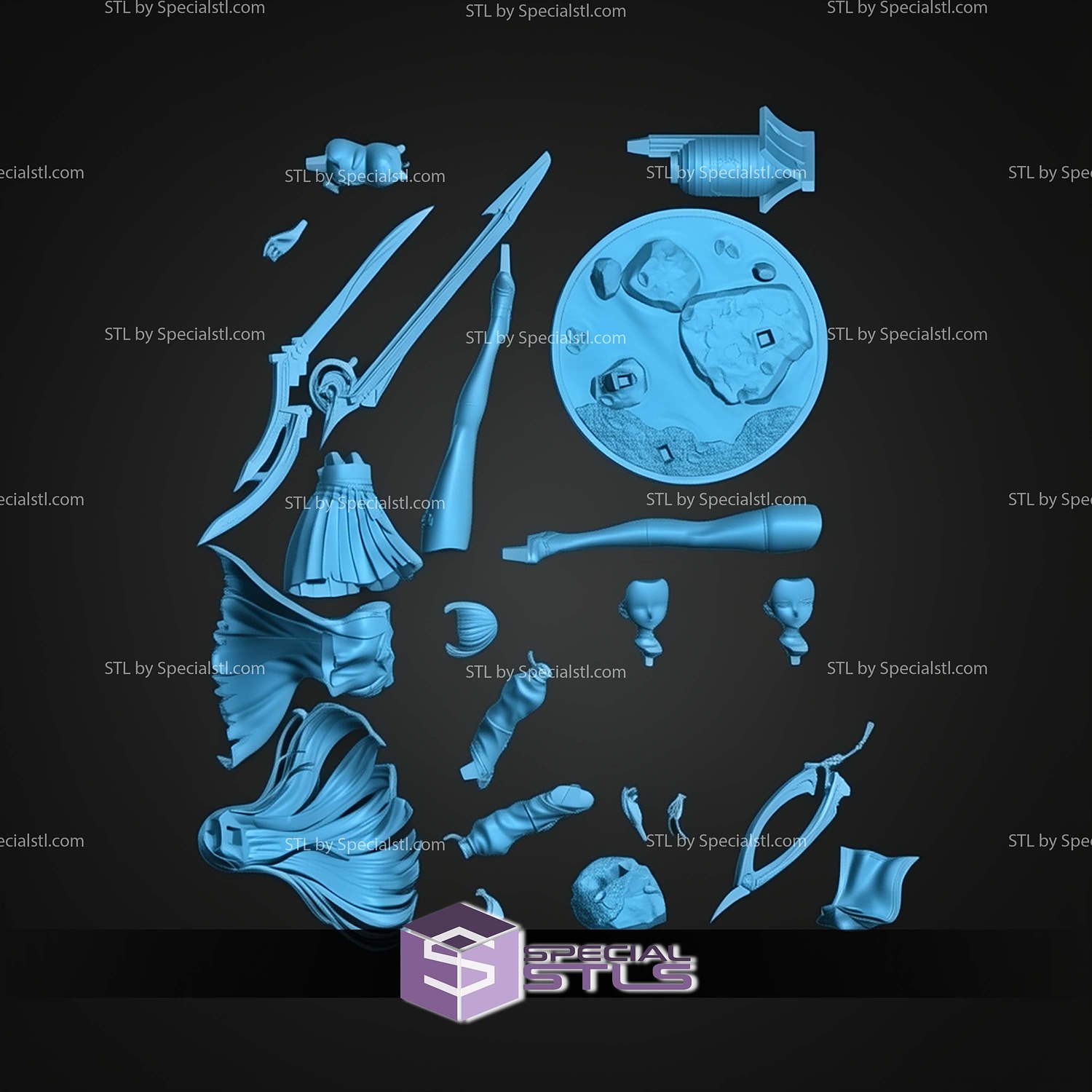 Chisa Wuthering Waves 238mm STL Files 3D Model — view 5