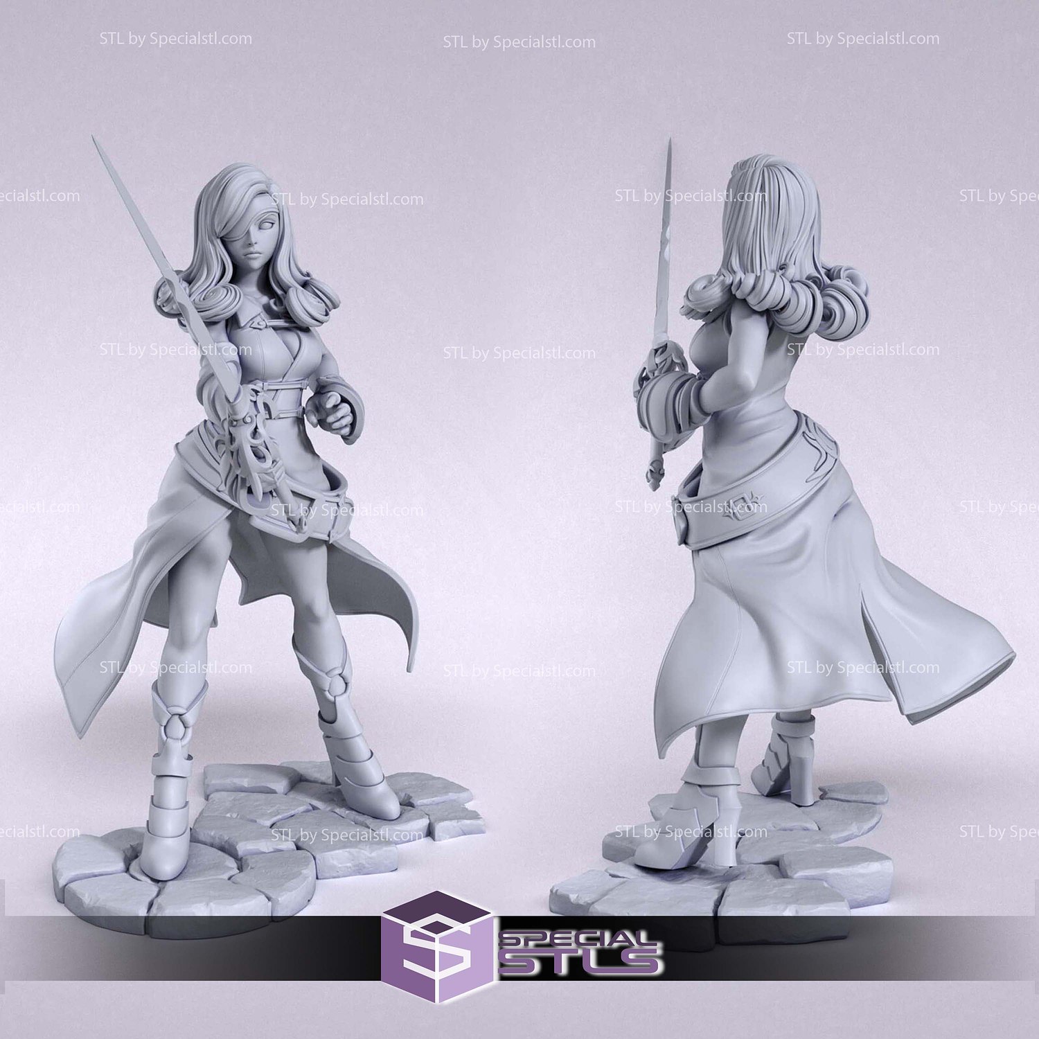 Beatrix Final Fantasy STL Files 3D Model — view 2