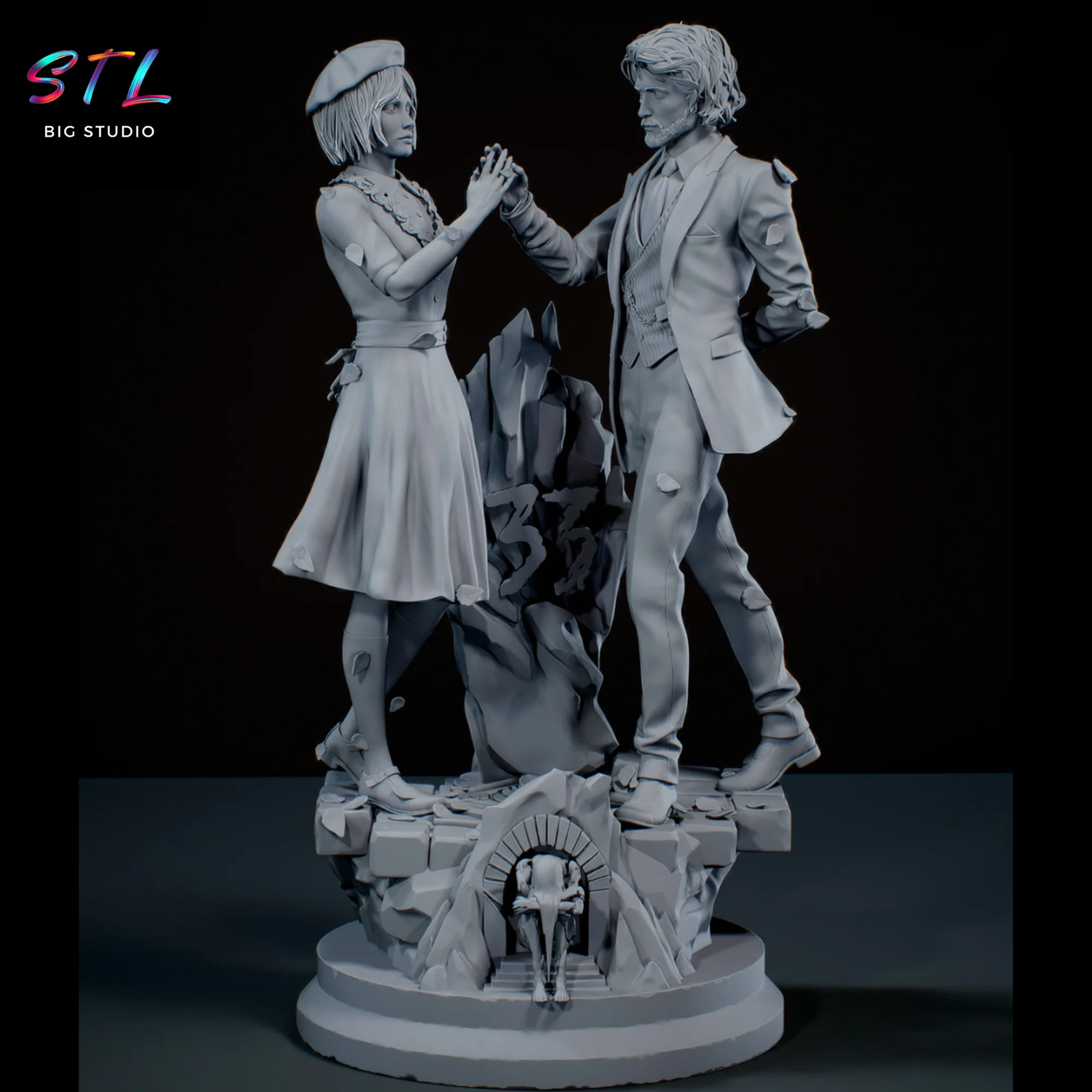 Clair Obscur Expedition 33 STL | Maelle and Verso Diorama for 3D Printing Model — view 4