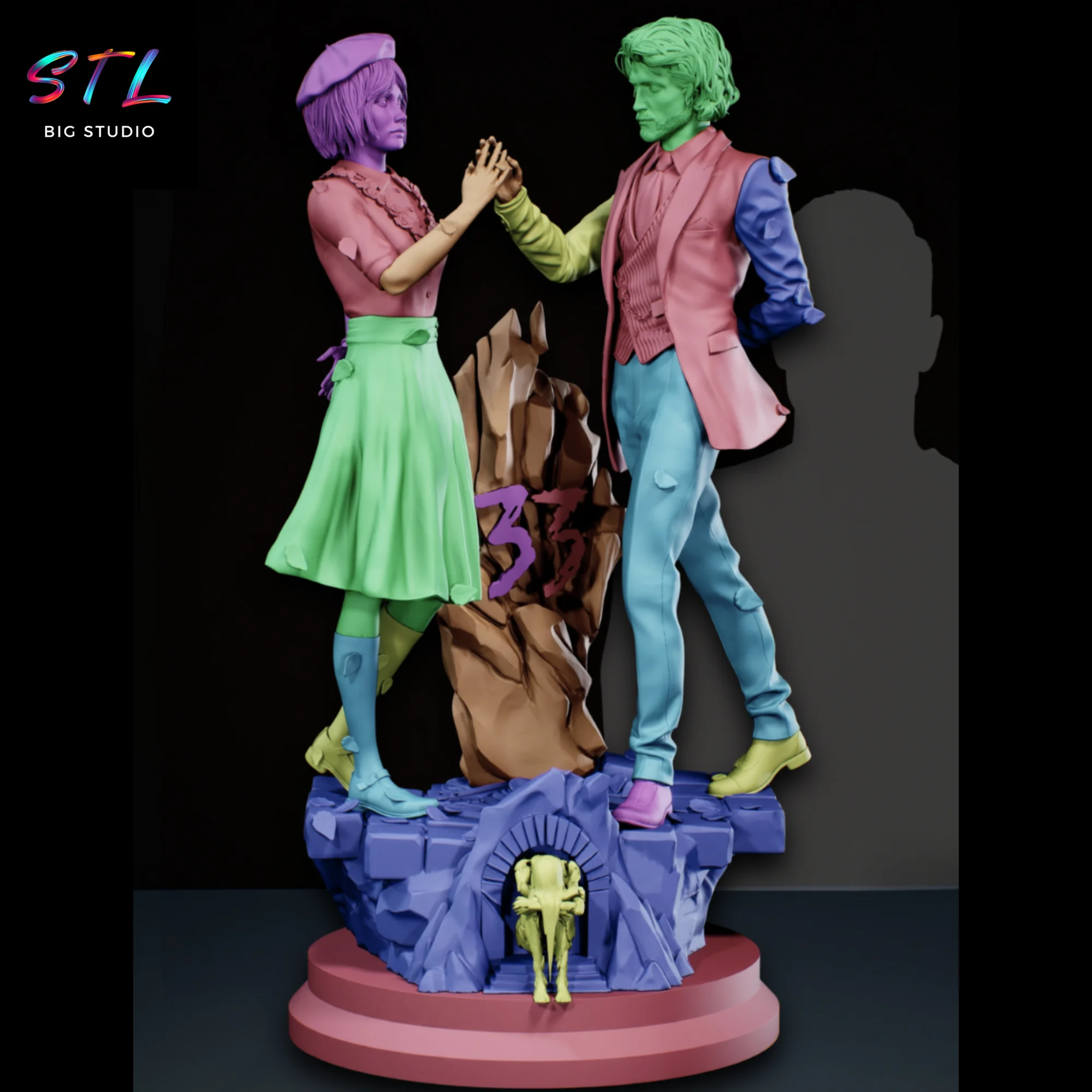 Clair Obscur Expedition 33 STL | Maelle and Verso Diorama for 3D Printing Model — view 6