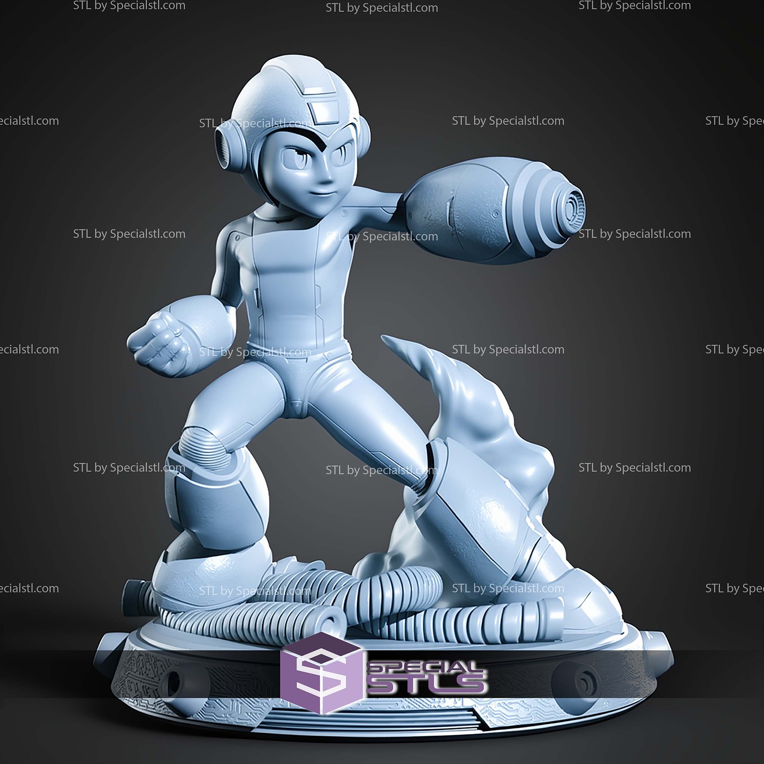 Mega Man Classic Standalone Version STL Files 3D Model — view 2