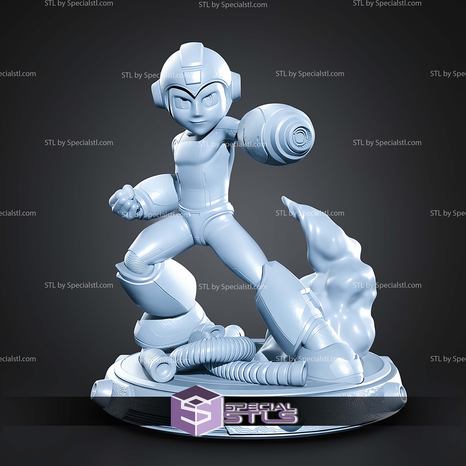 Mega Man Classic Standalone Version STL Files 3D Model — view 6