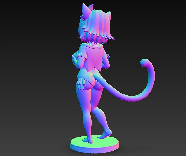 Diona genshin impact print 3d PNG Model — view 8