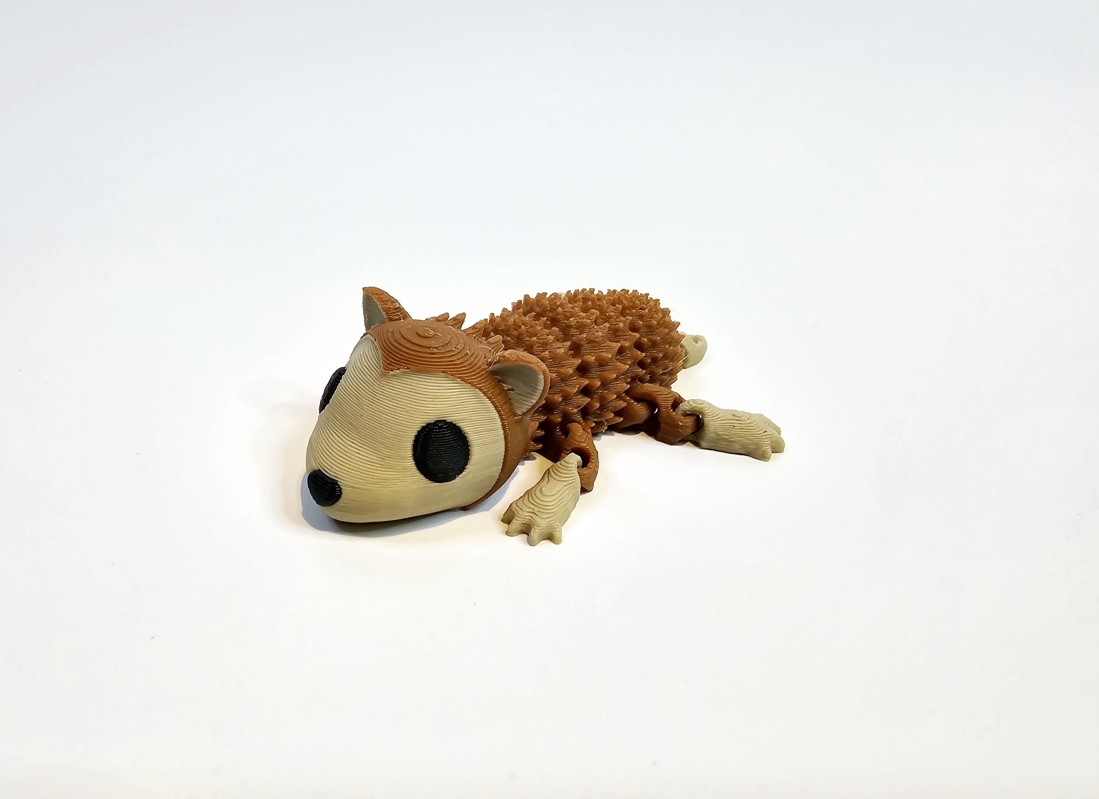 Pocket Pet - Flexi Baby Hedgehog Download 3D STL Model — view 3
