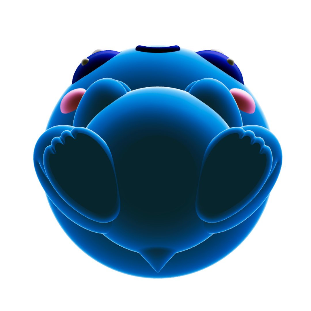 Creature Kin Driplet Figure Cute Waterdrop Frog Art Toy Royalty-Free 3D STL Model — view 8