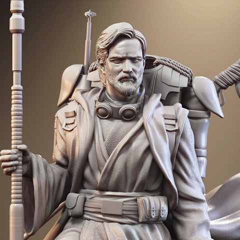 Obi-Wan Kenobi 3D Printer Files | Assembly STL Model
