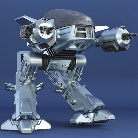 OCP ED-209 (1987) 3D Printing Model | Assembly + Action STL Model