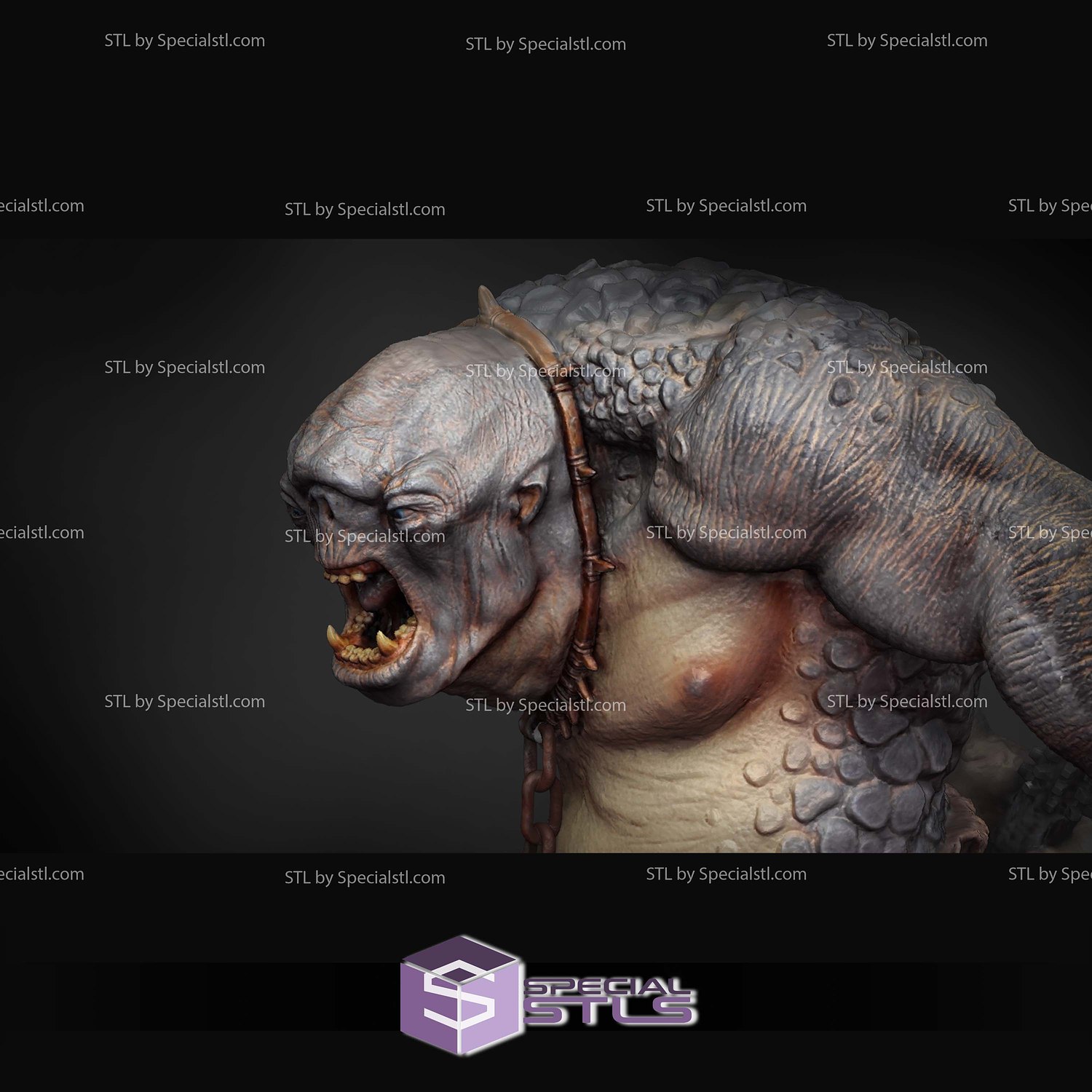 Cave Troll The Lord of the Rings 3D Printer Files STL Model — view 2