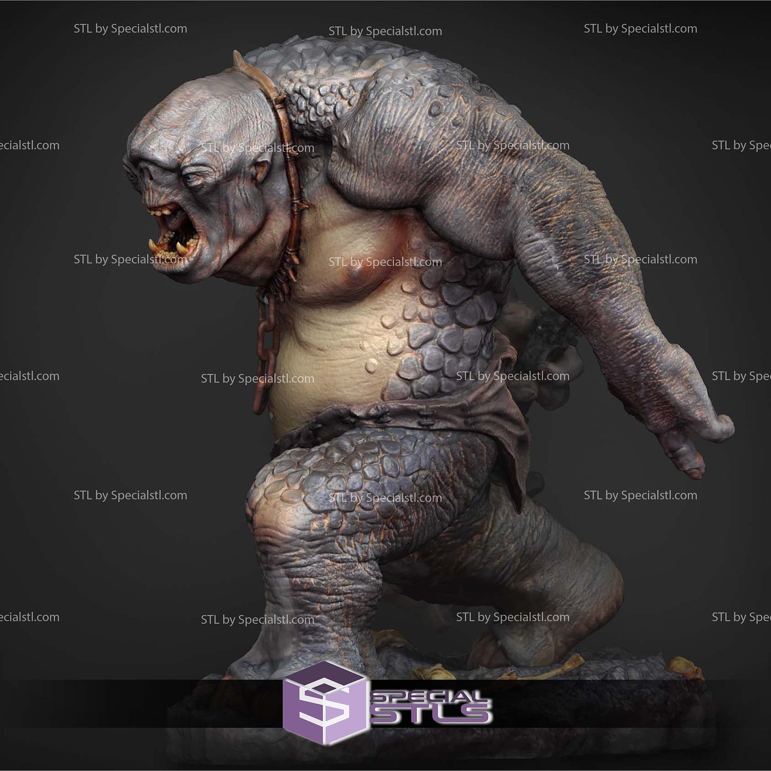 Cave Troll The Lord of the Rings 3D Printer Files STL Model — view 3