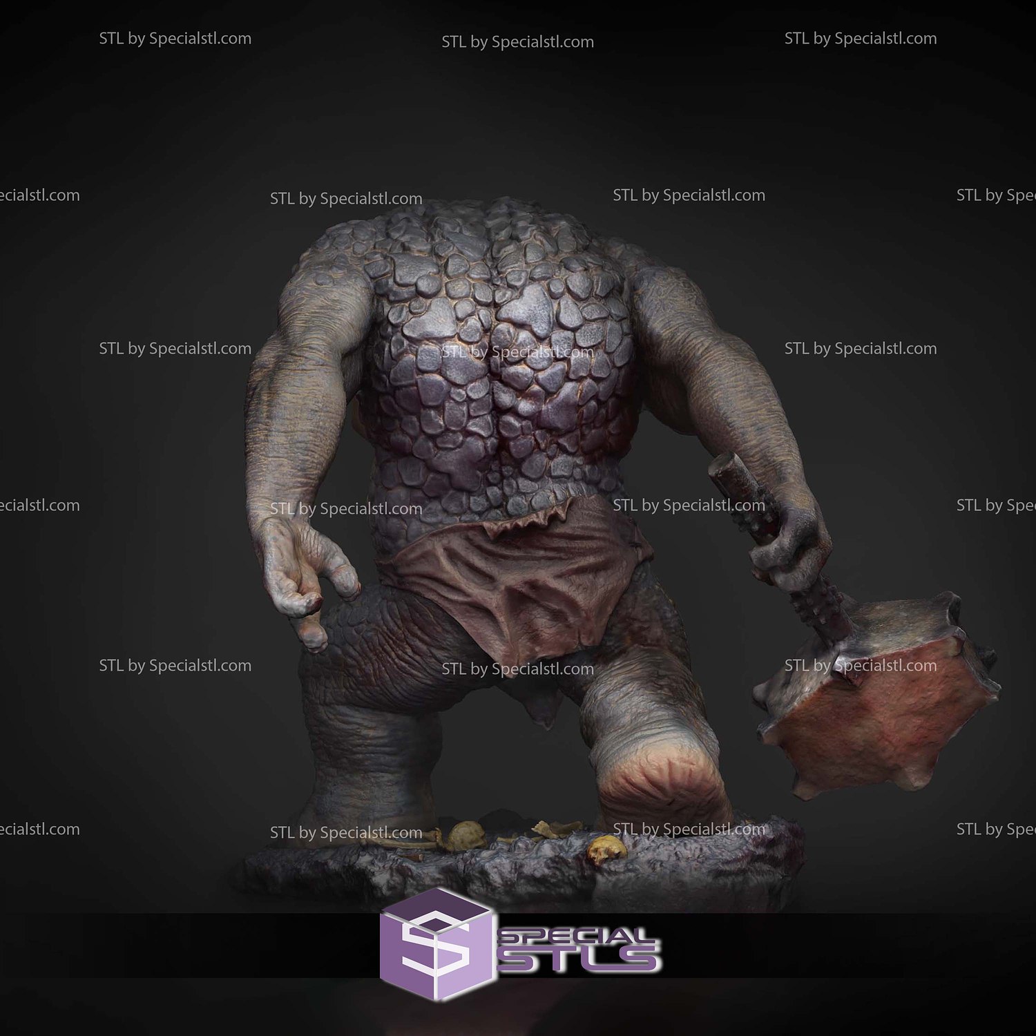 Cave Troll The Lord of the Rings 3D Printer Files STL Model — view 6