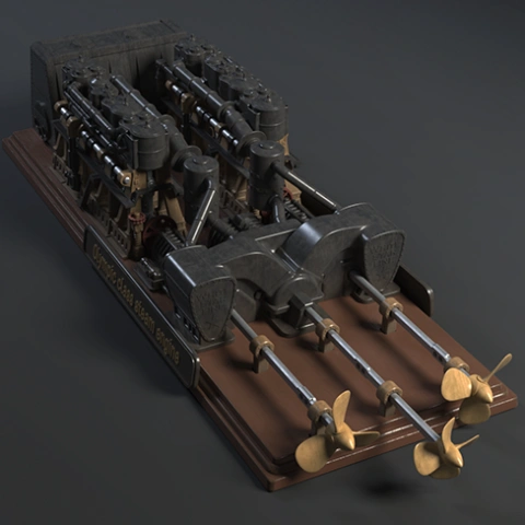 Olympic Class Steam Engine 3D Printing Model | Assembly STL Model
