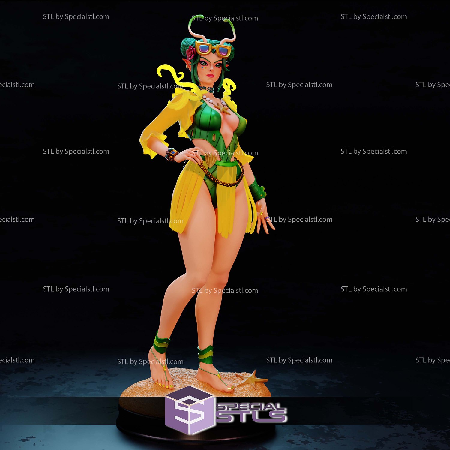 Mantis Summer Skin Marvel Rivals STL Files 3D Model — view 2