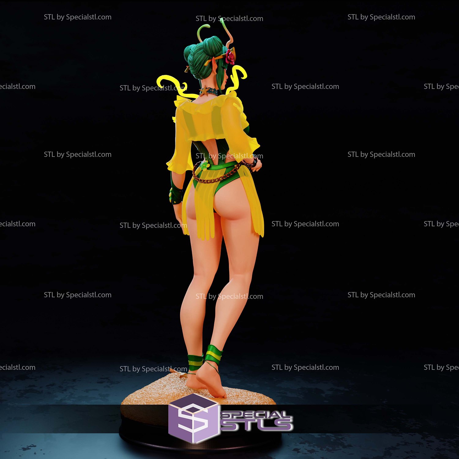 Mantis Summer Skin Marvel Rivals STL Files 3D Model — view 4