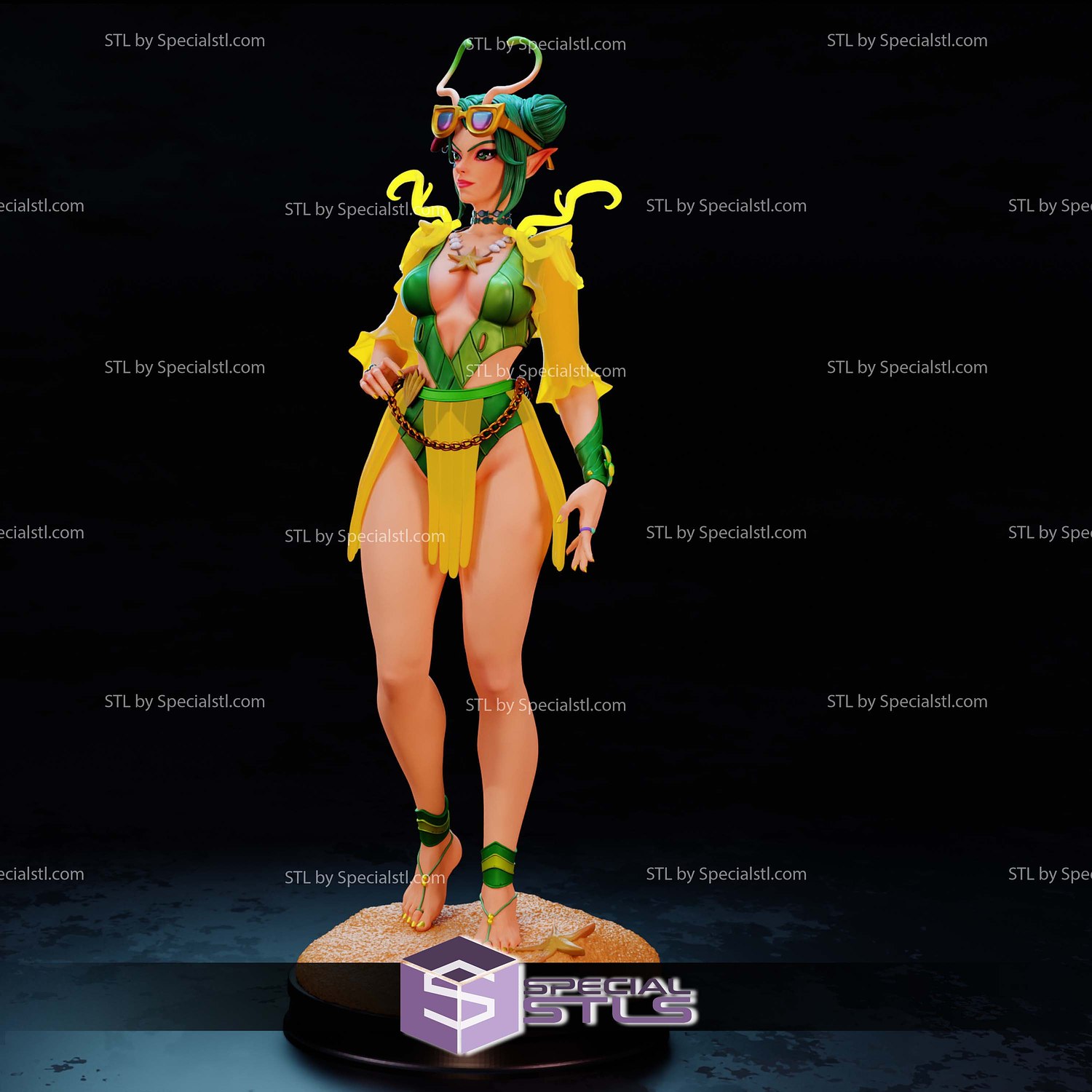 Mantis Summer Skin Marvel Rivals STL Files 3D Model — view 7