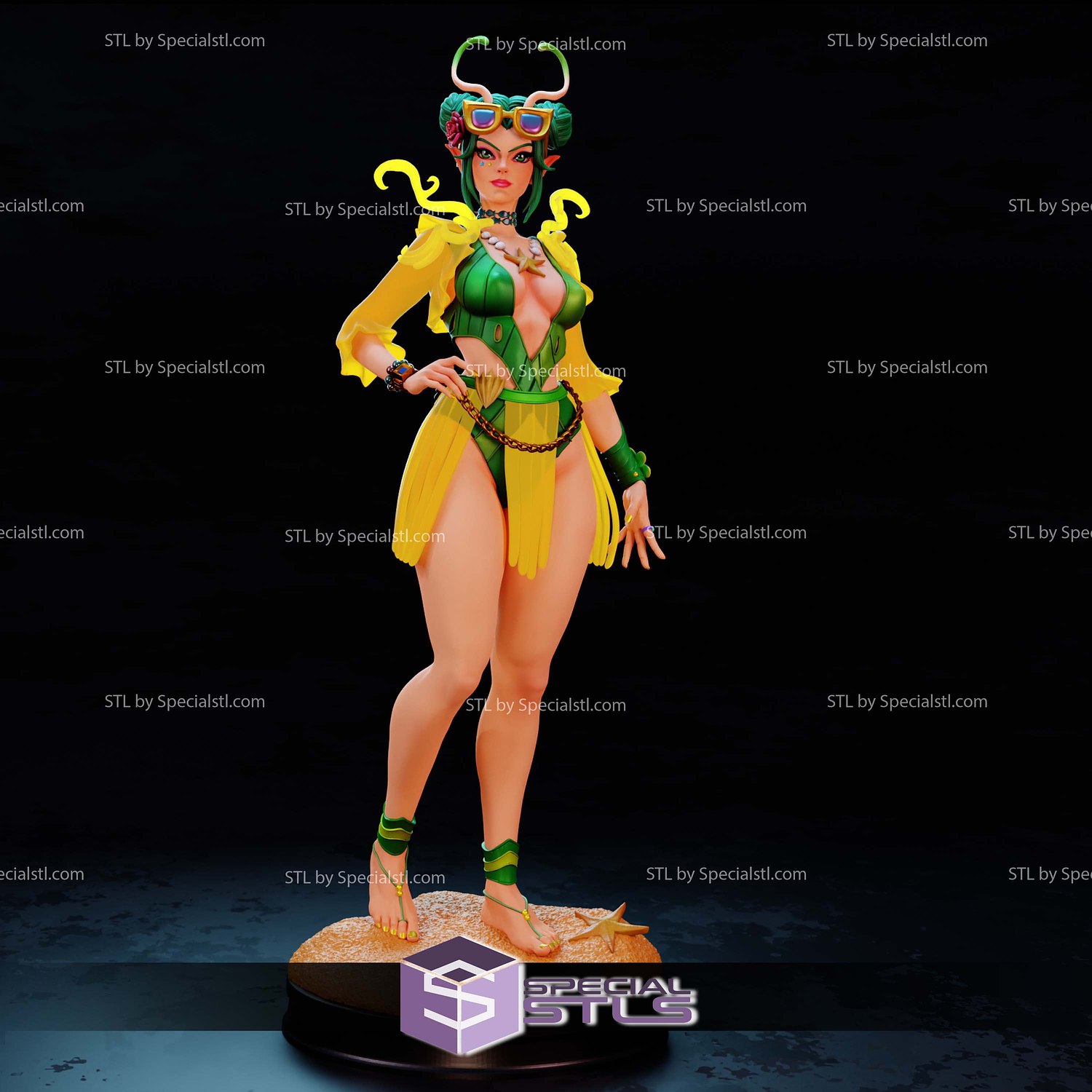 Mantis Summer Skin Marvel Rivals STL Files 3D Model — view 8