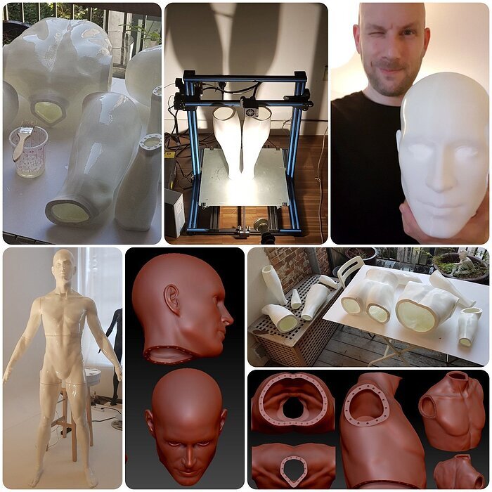 3D Printeable Lifesize Man OBJ Model — view 2