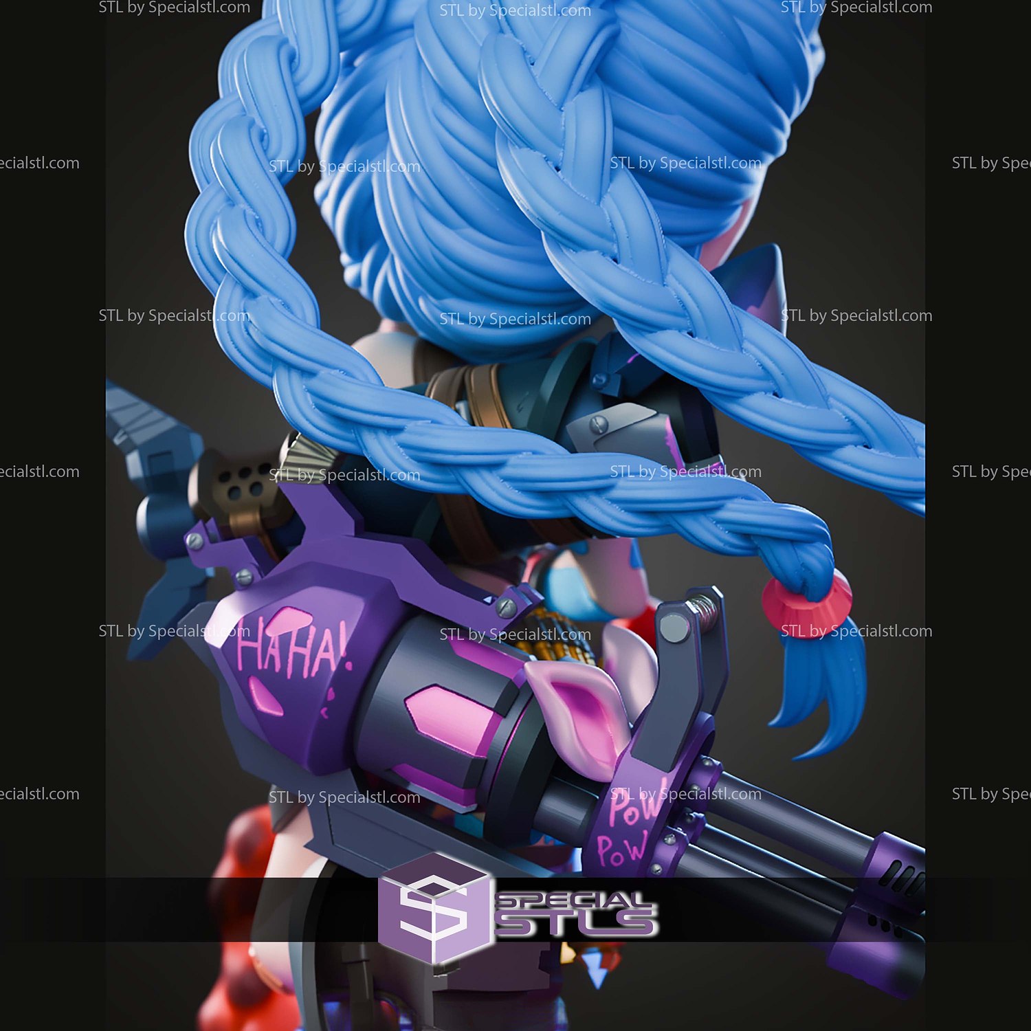 Jinx 2XKO Chibi STL Files 3D Model — view 2