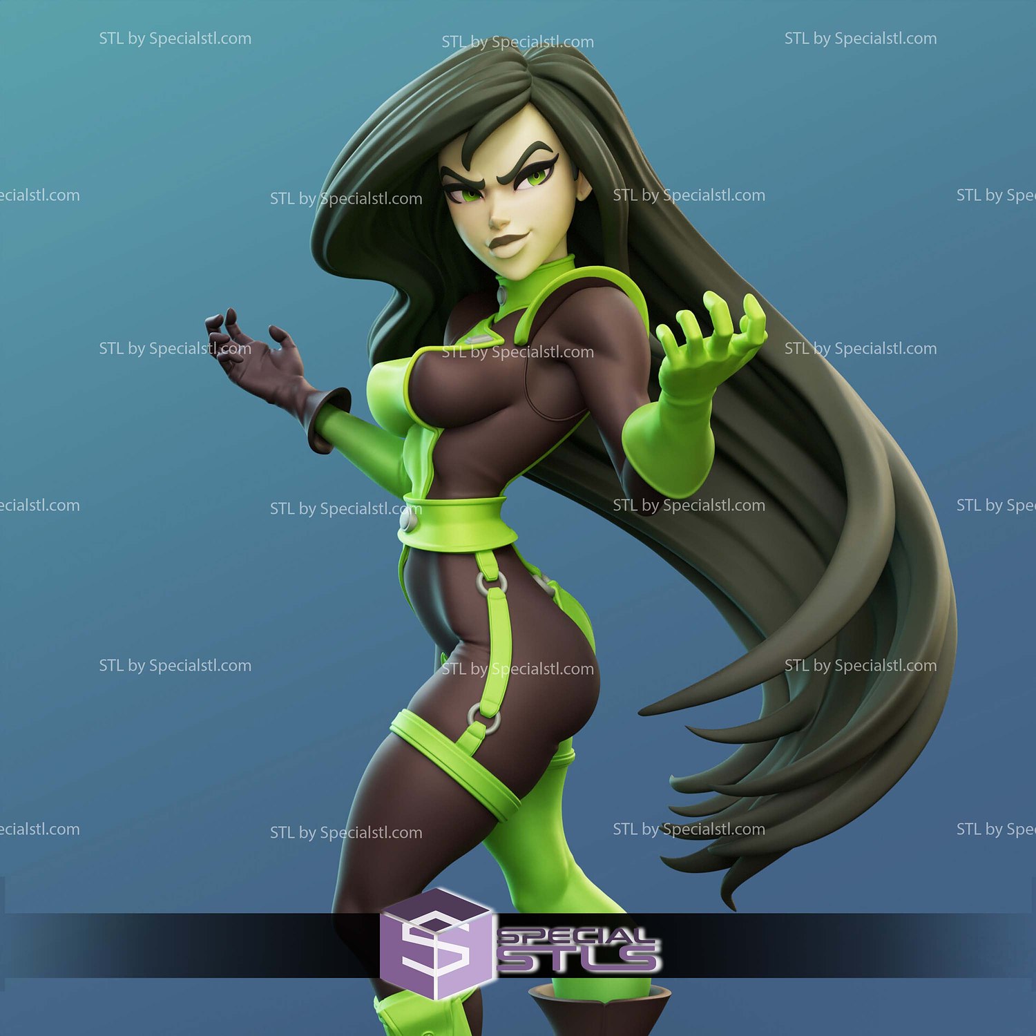 Shego Power in Hand 3D Printer Files STL Model — view 2