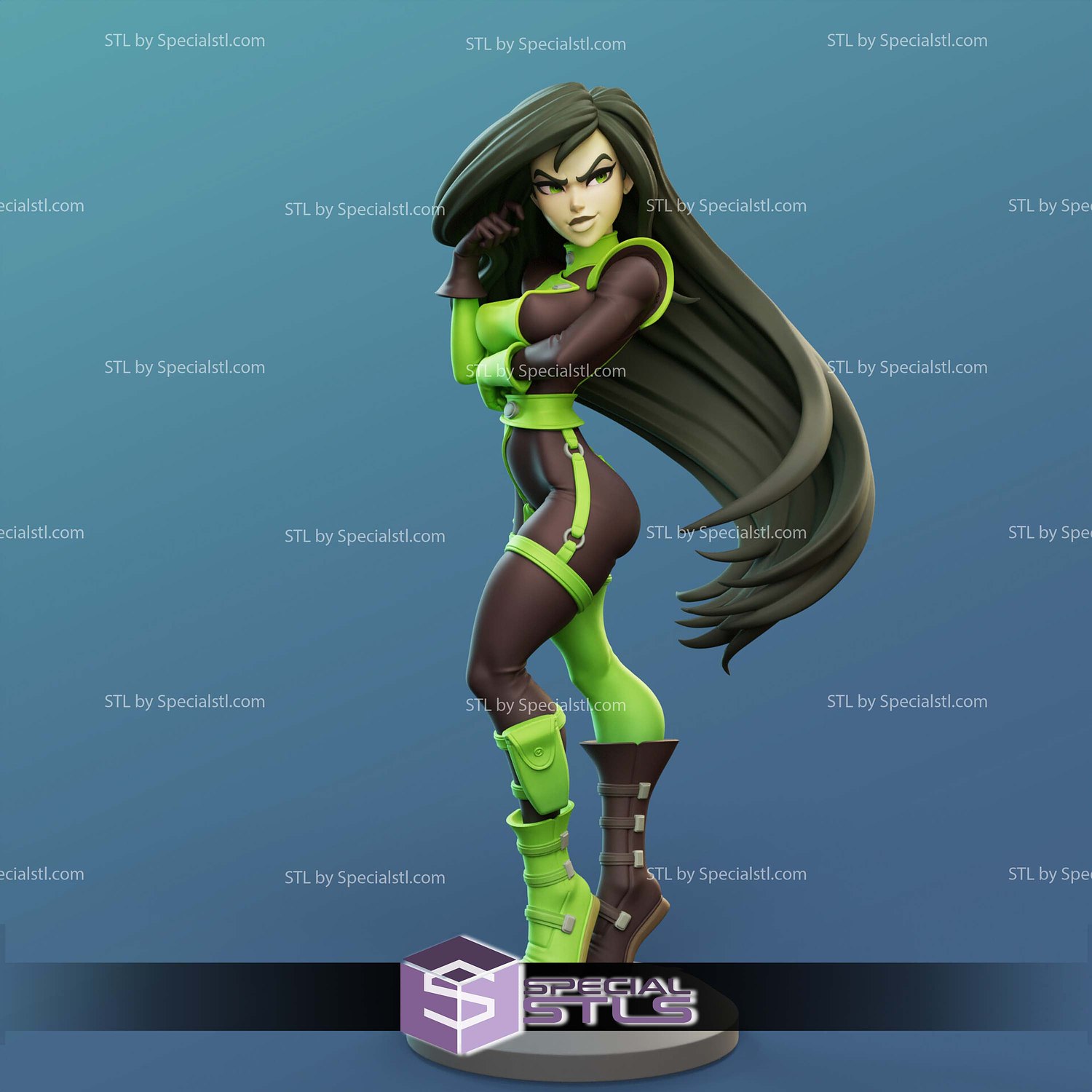 Shego Power in Hand 3D Printer Files STL Model — view 6