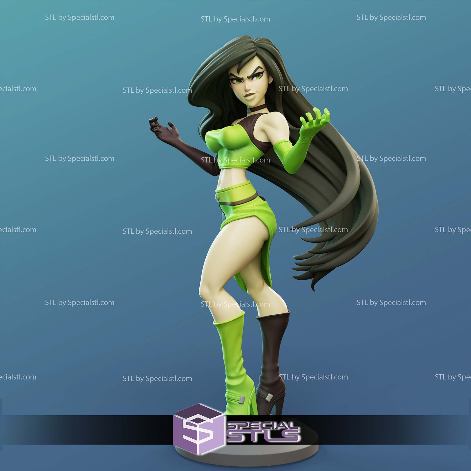 Shego Power in Hand 3D Printer Files STL Model — view 8