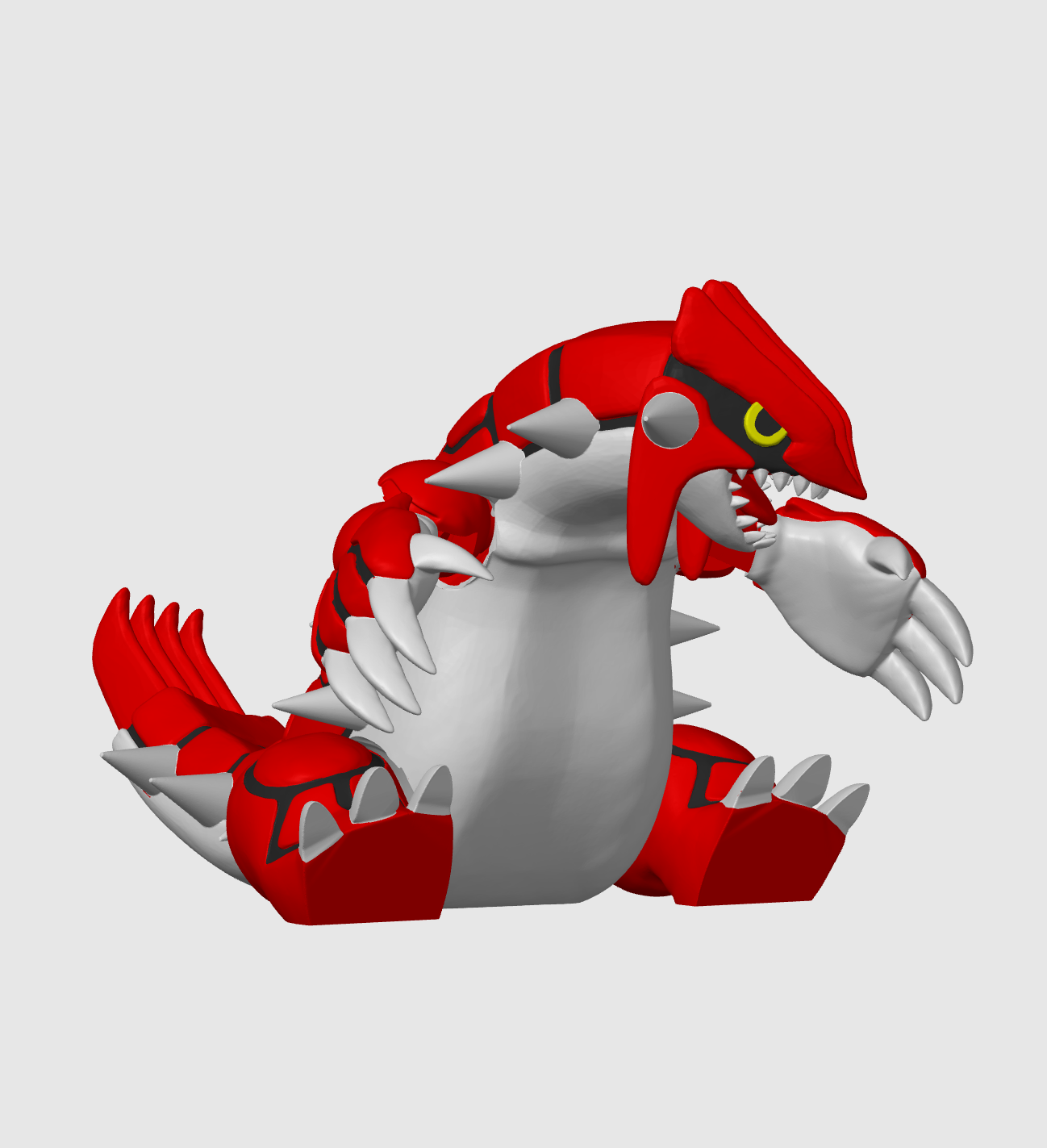 Articulated Groudon (3mf included) 3D STL Model — view 5