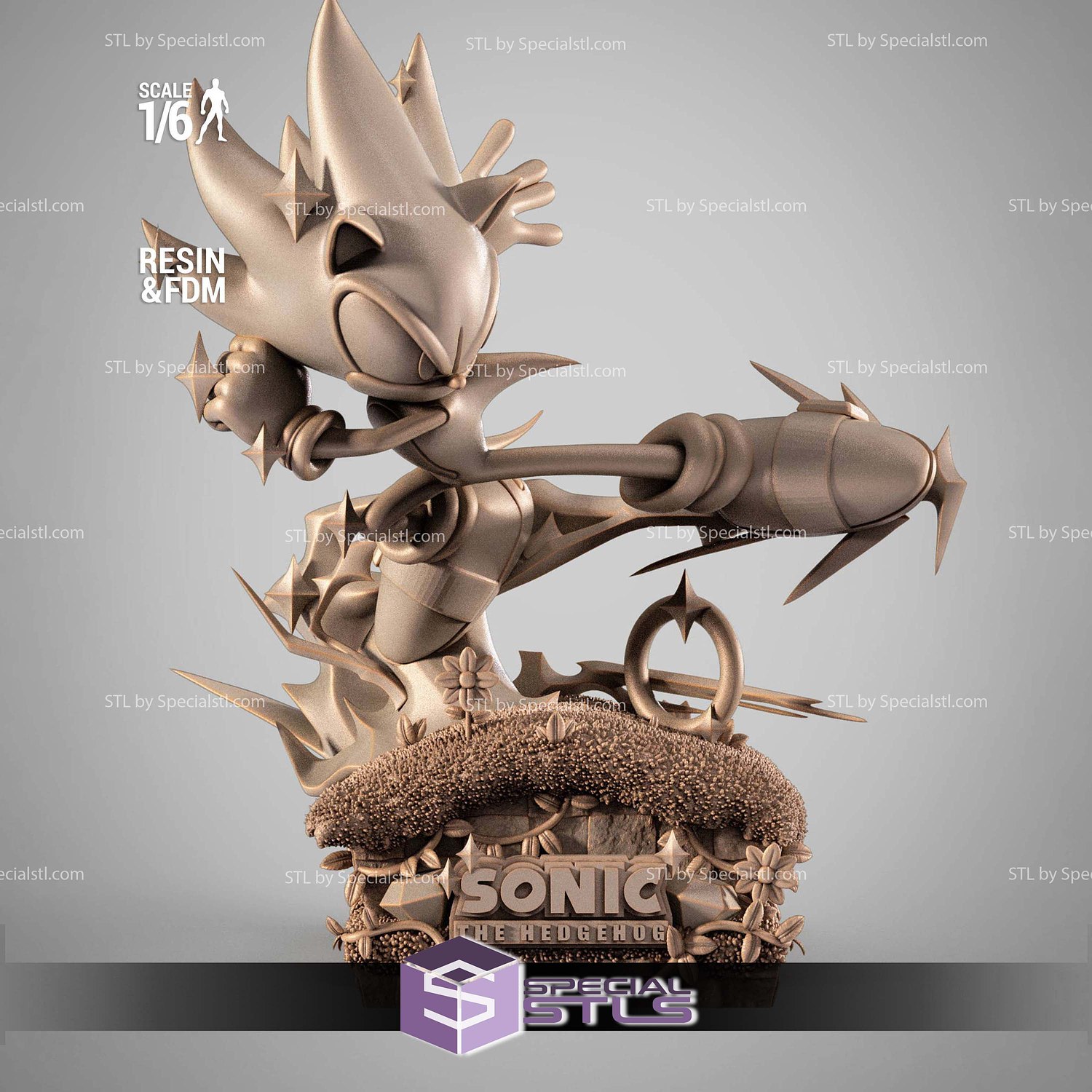 Sonic Diorama 1-6 STL Files 3D Model — view 2