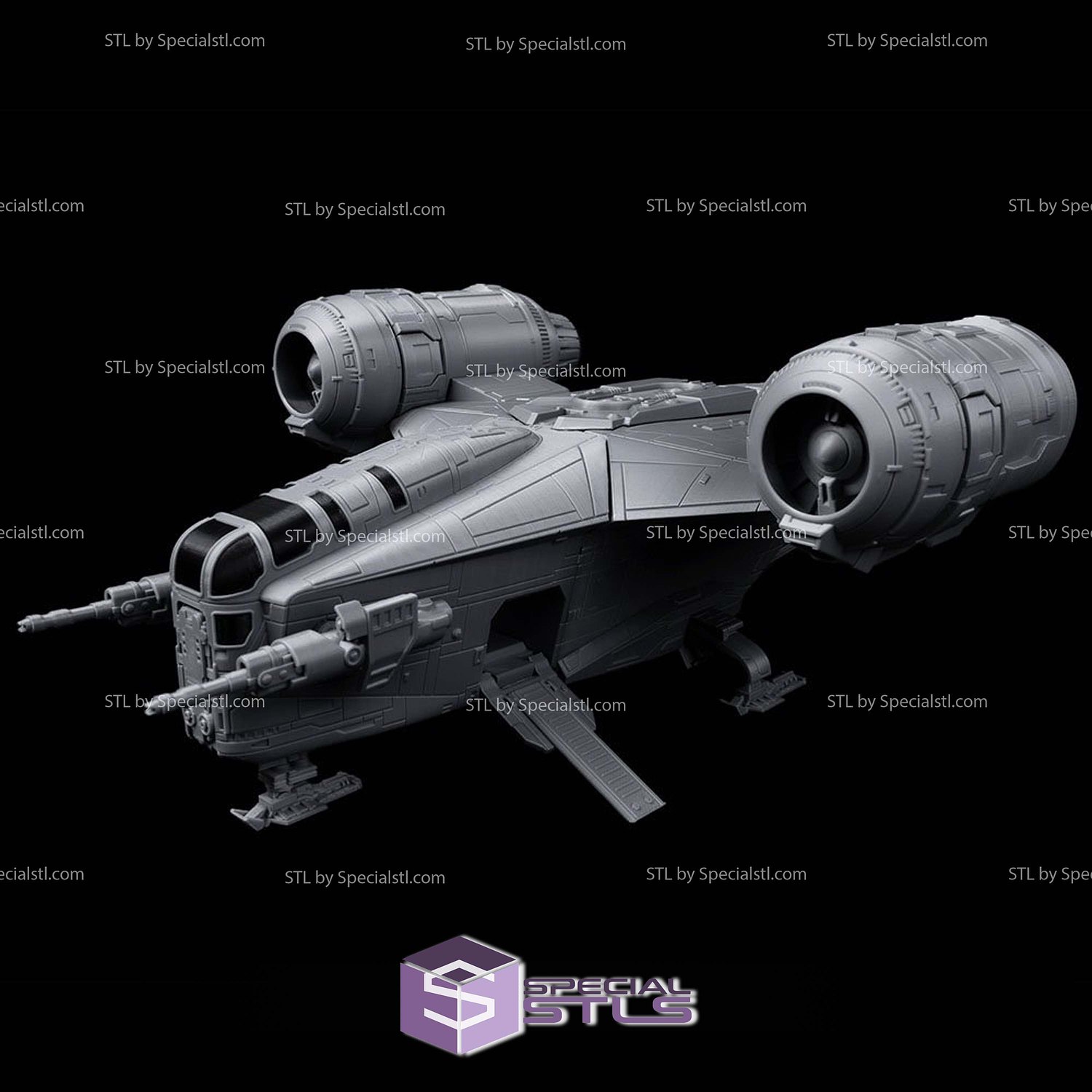 Mandalorian Razor Crest Basic STL 3D Model — view 2
