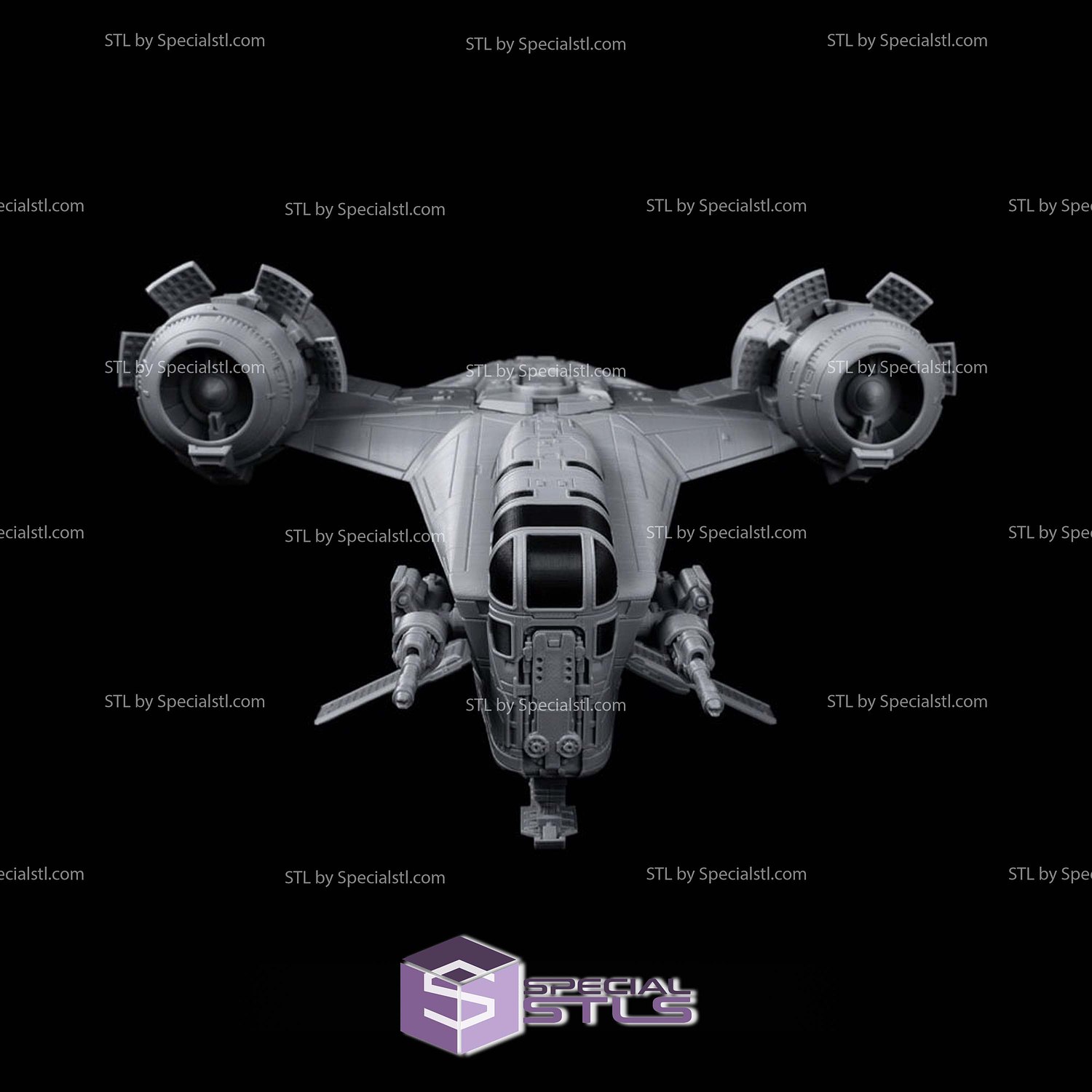 Mandalorian Razor Crest Basic STL 3D Model — view 3