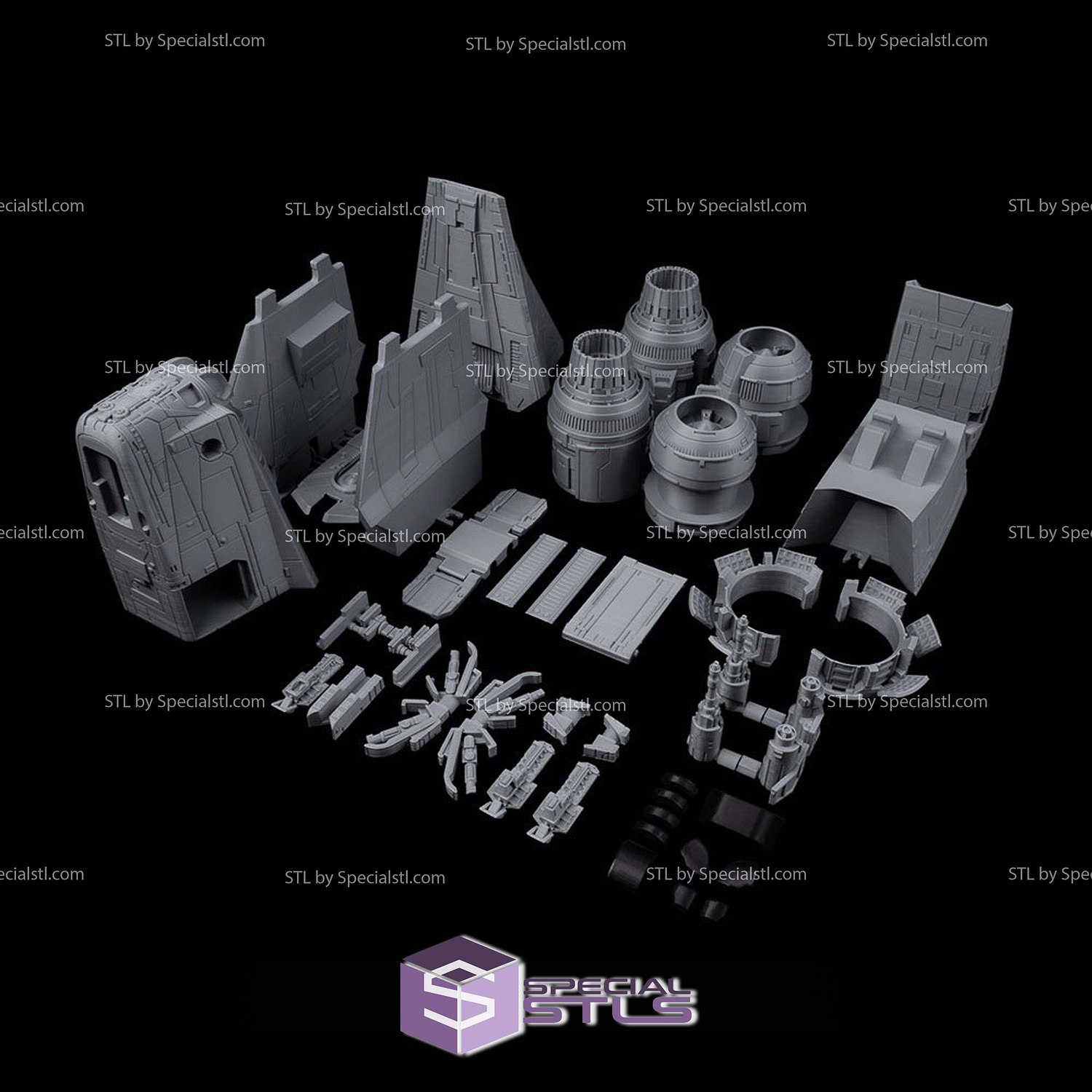 Mandalorian Razor Crest Basic STL 3D Model — view 5
