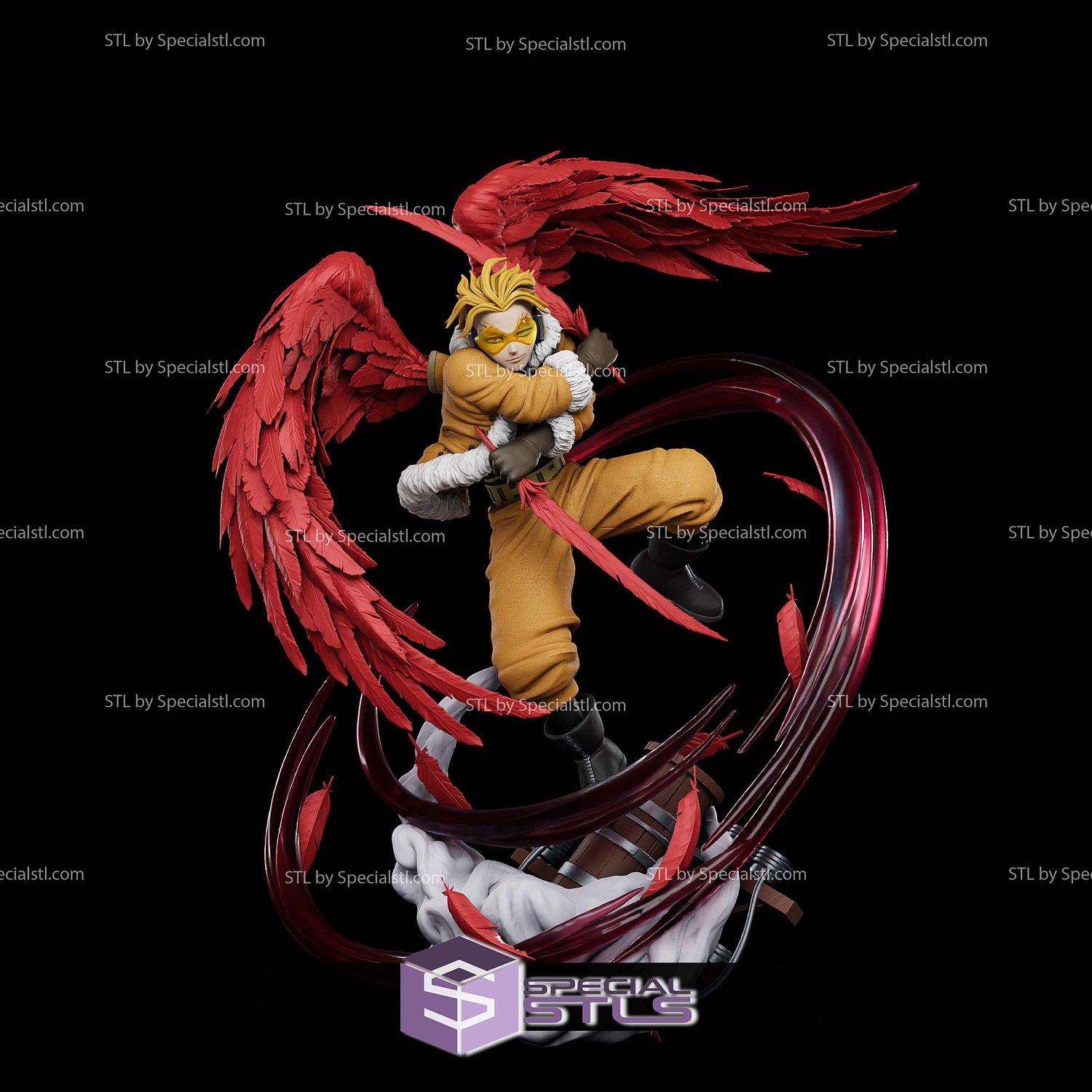 Hawks with and without Glasses STL Files 3D Model — view 3