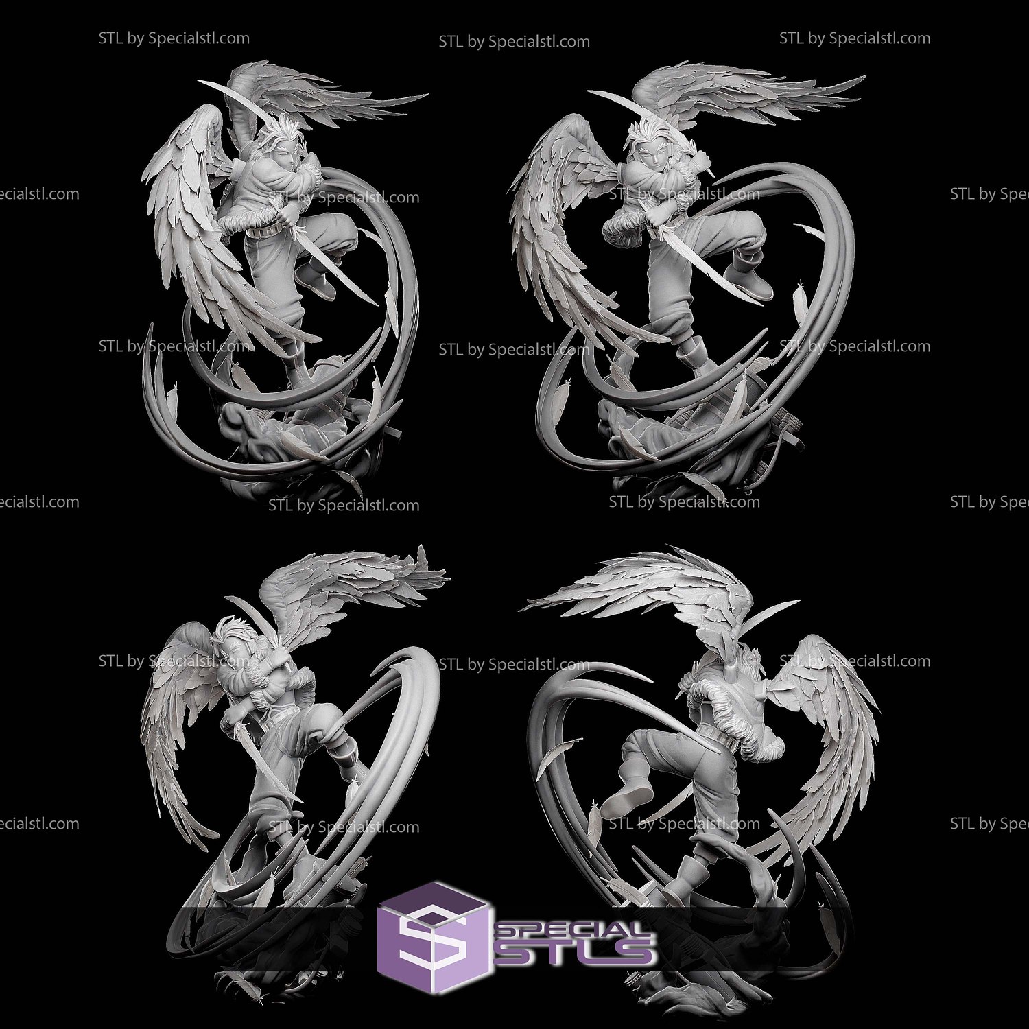 Hawks with and without Glasses STL Files 3D Model — view 4