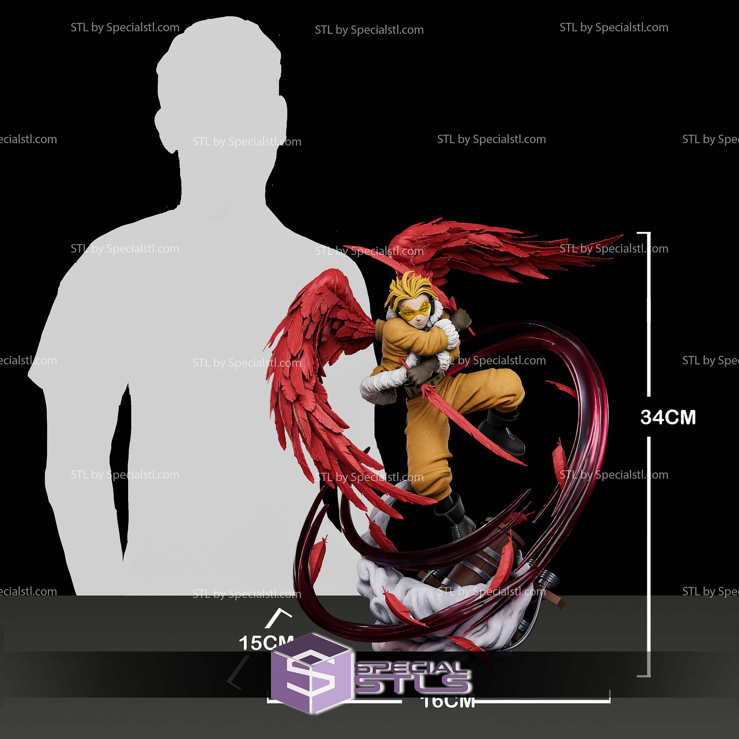 Hawks with and without Glasses STL Files 3D Model — view 5