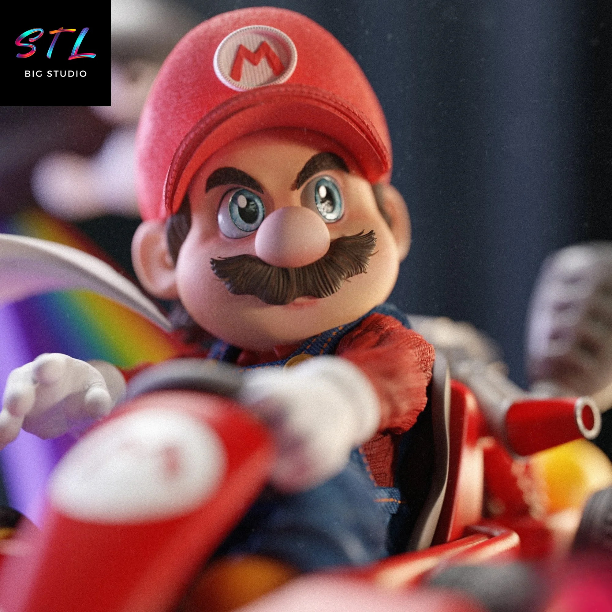 Mario Kart STL | 3D Printable Figure | Full Speed Through the Mushroom Kingdom! Model — view 2