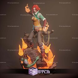 Triss Merigold The Witcher 3 1-6 STL Files 3D Model