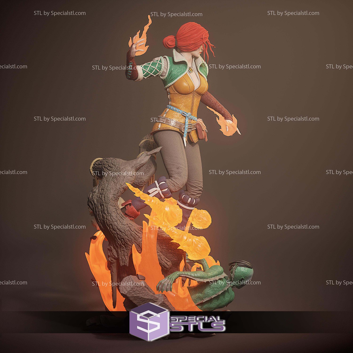 Triss Merigold The Witcher 3 1-6 STL Files 3D Model — view 3