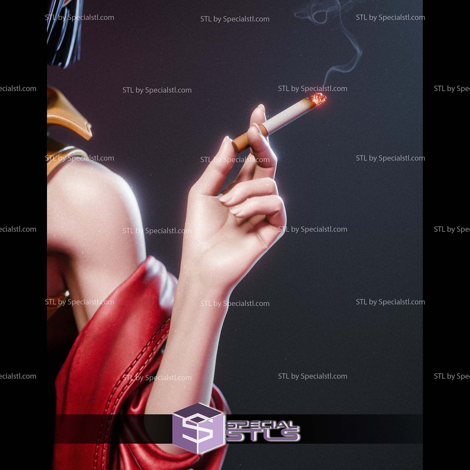 Faye Valentine Light Up Base STL Files 3D Model — view 5