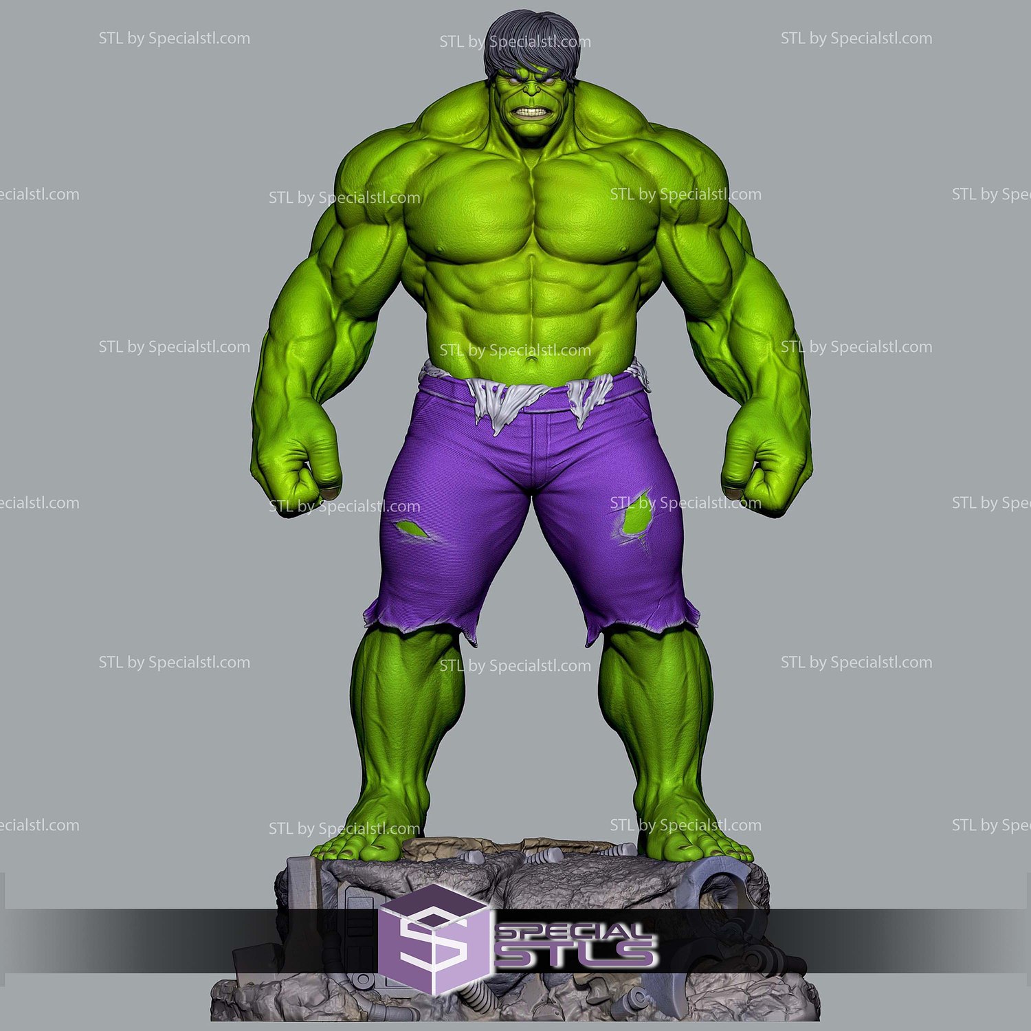 Hulk and Red Hulk 3D Printer Files STL Model — view 4