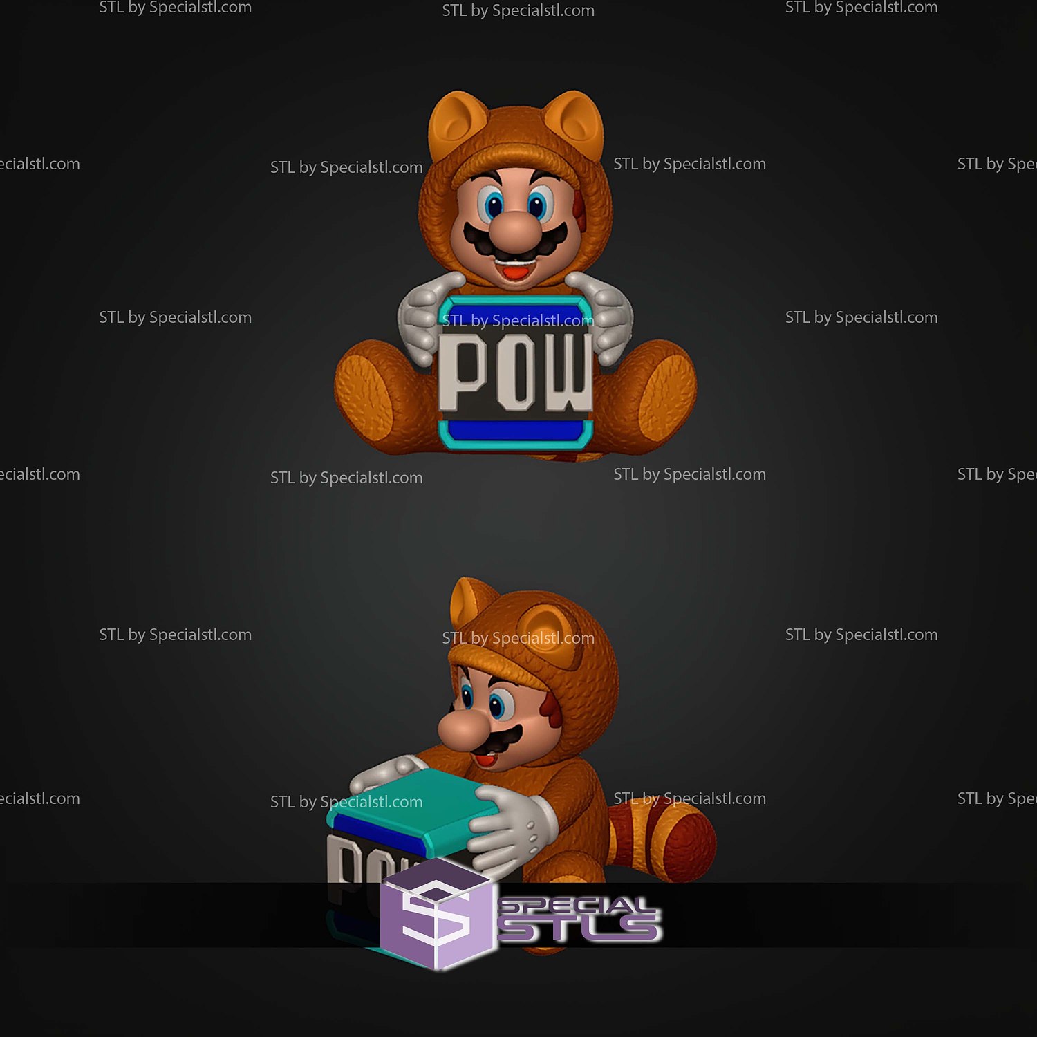 Mario Racoon Palomera Popcorn Bucket STL Files 3D Model — view 2