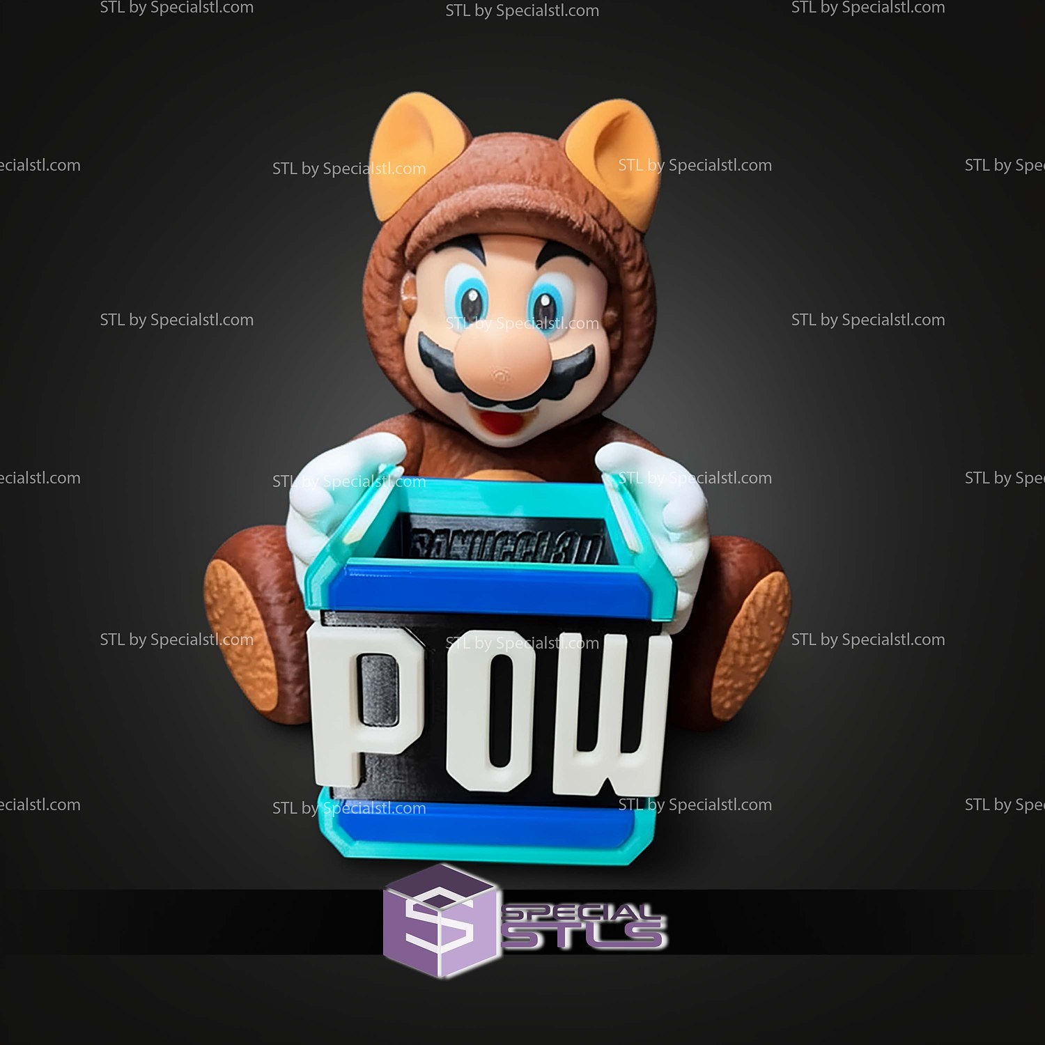 Mario Racoon Palomera Popcorn Bucket STL Files 3D Model — view 3