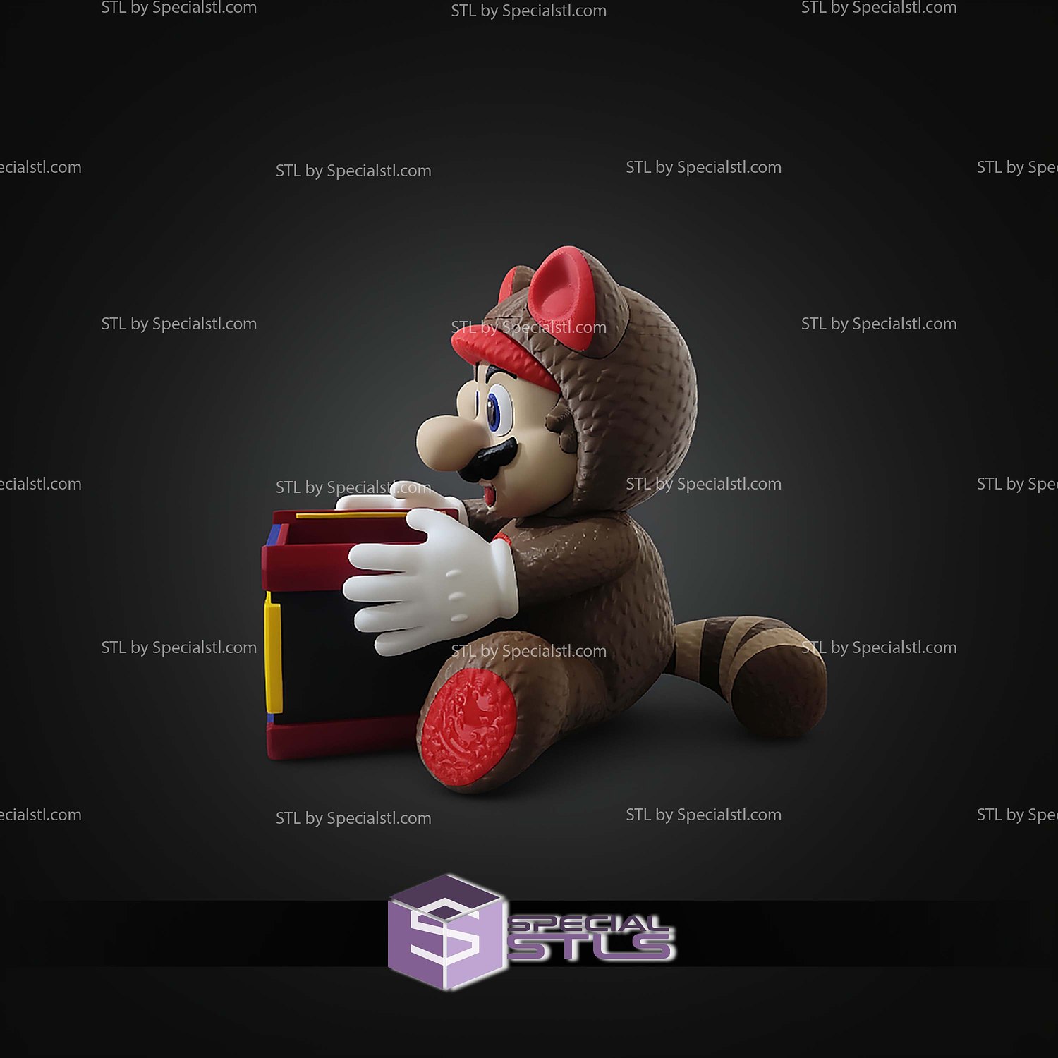 Mario Racoon Palomera Popcorn Bucket STL Files 3D Model — view 5
