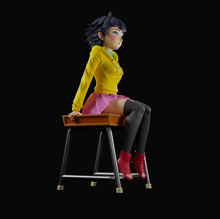 HIMAWARI 3D STL Model — view 4