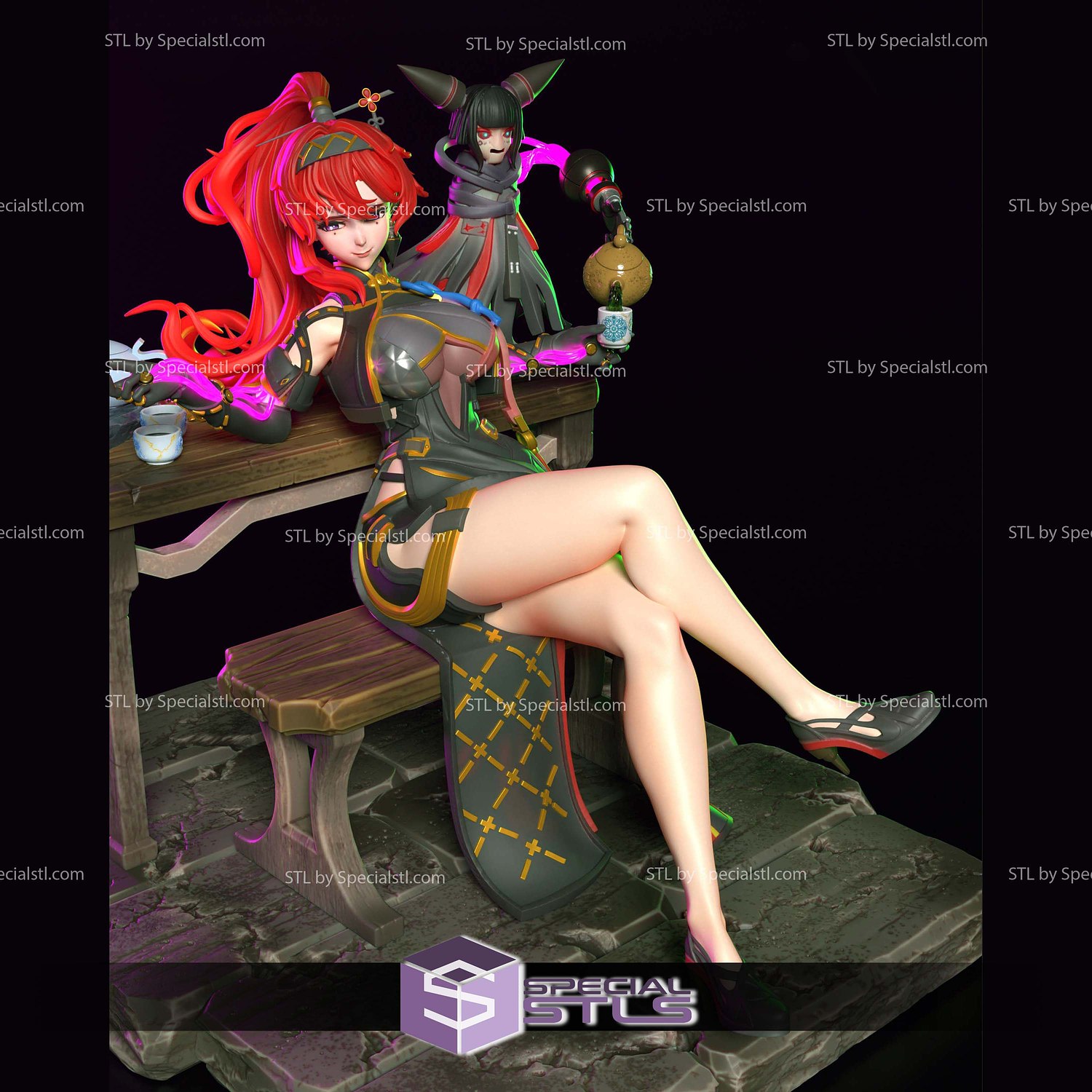 Wuthering Waves Yinlin V2 Digital STL Files 3D Model — view 3