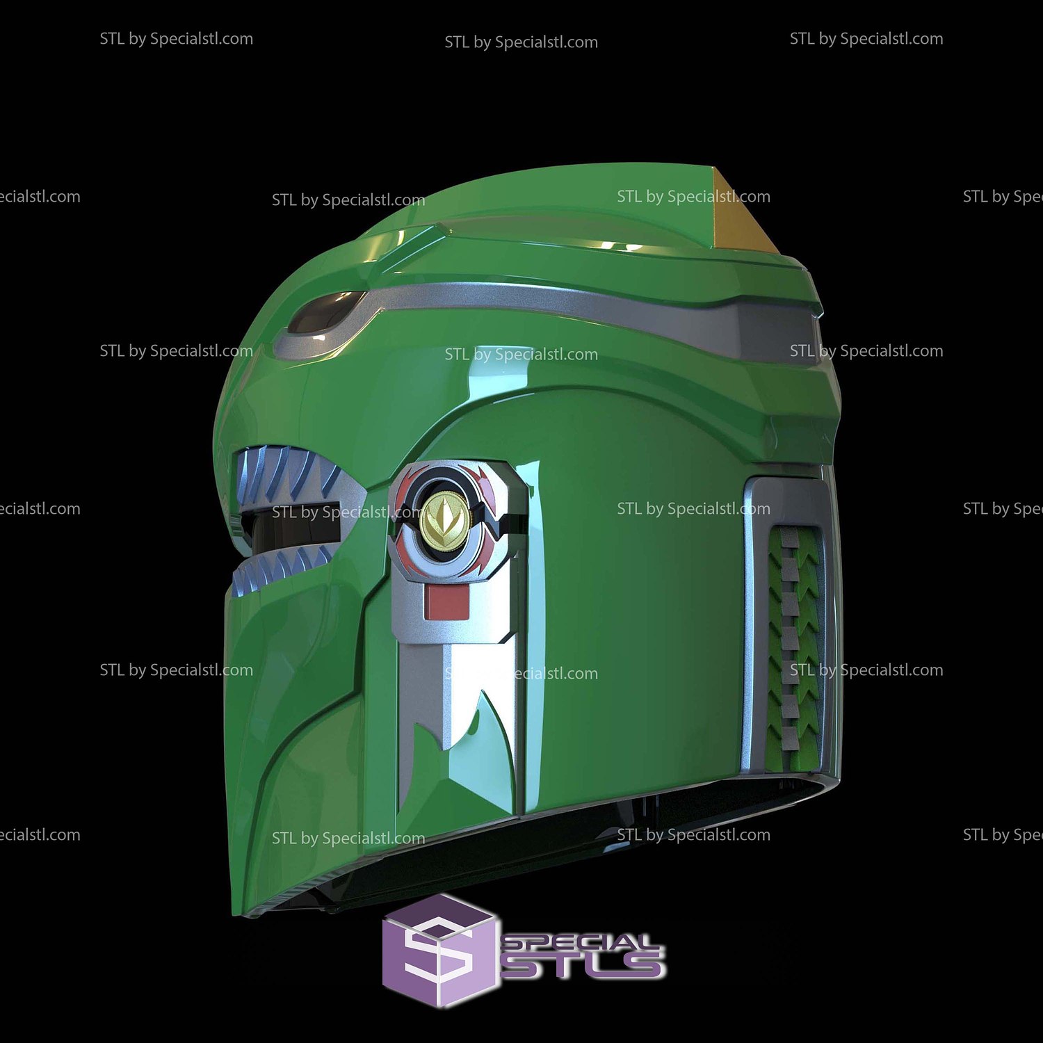 Cosplay STL Files Mandalorian Green Ranger 3D Model — view 2