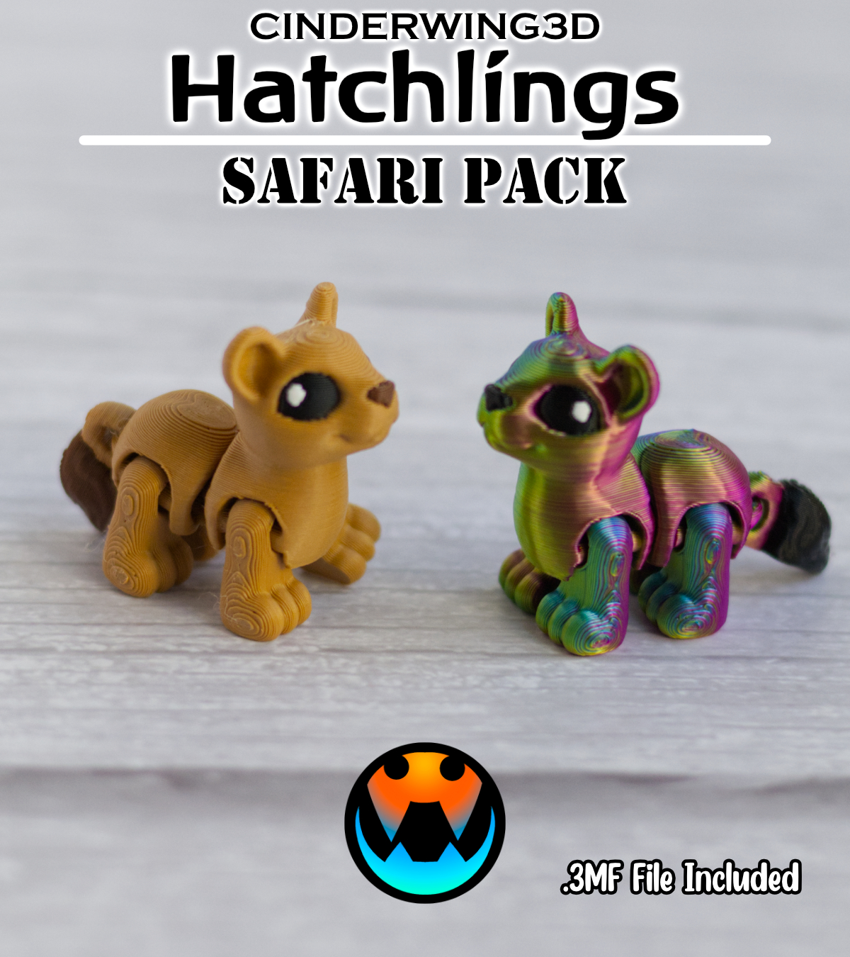 Lioness - Cinder Hatchling 3D 3MF Model — view 1